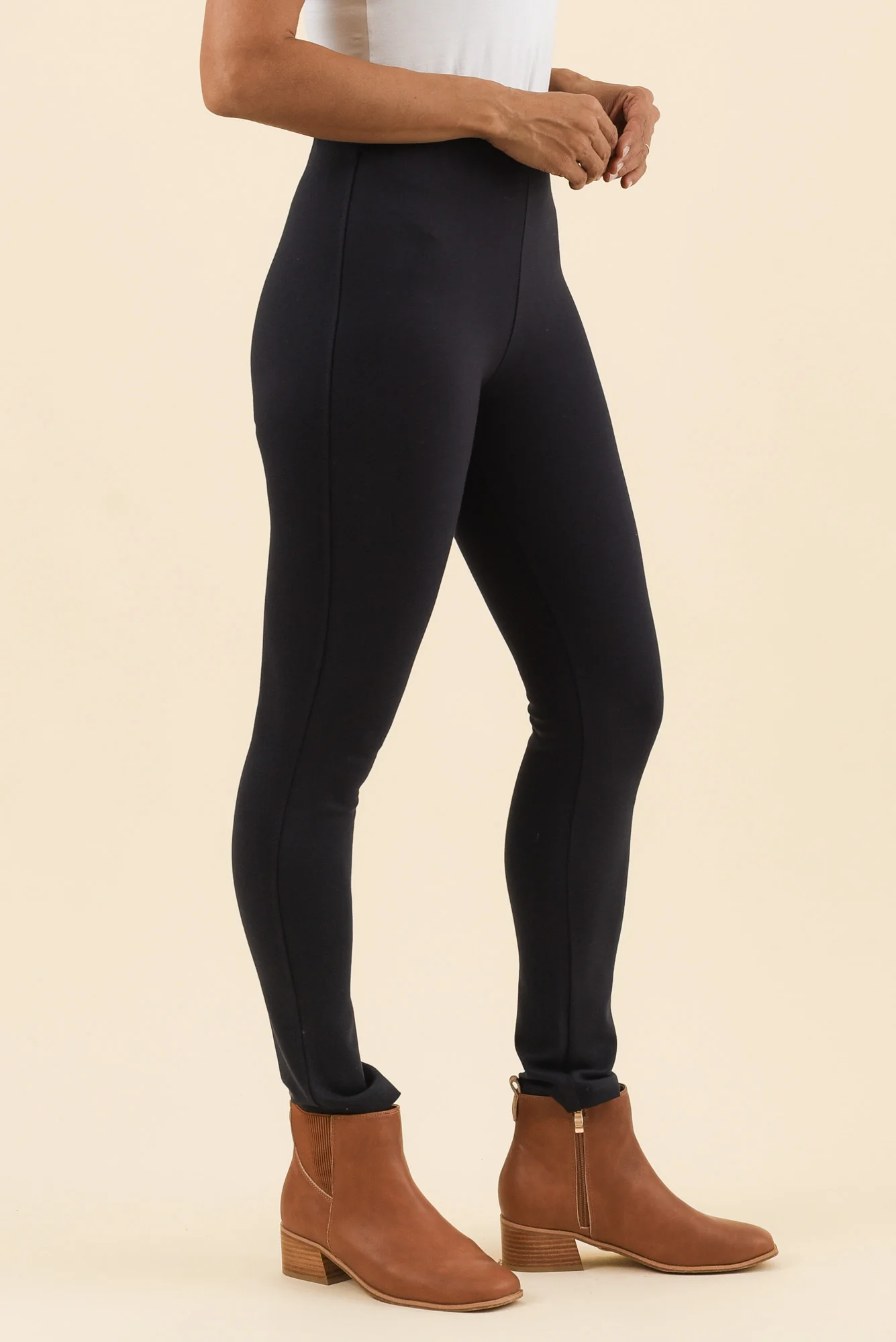 Elsa French Navy Winter Ponte Pants - Image 4