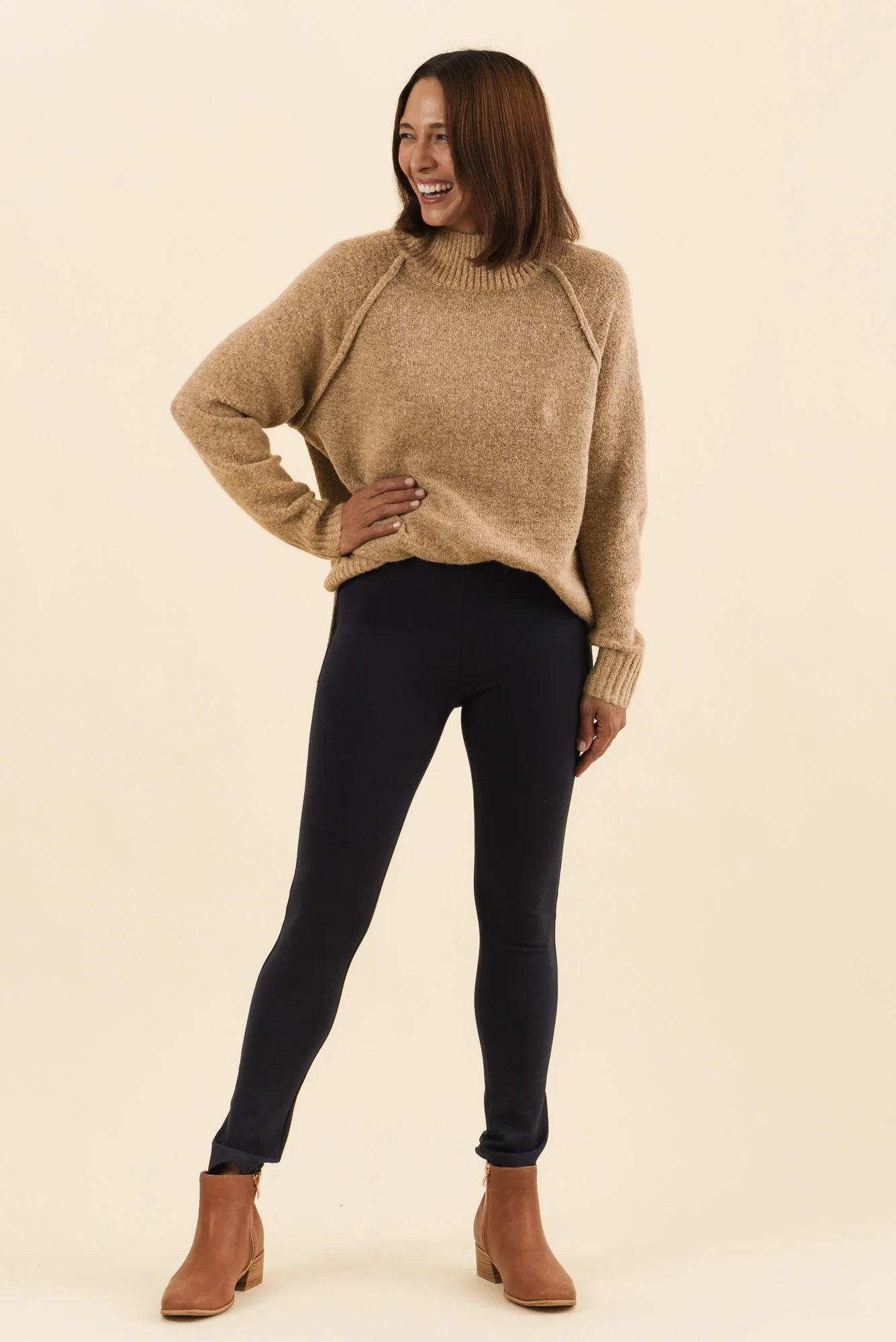 Elsa French Navy Winter Ponte Pants - Image 7