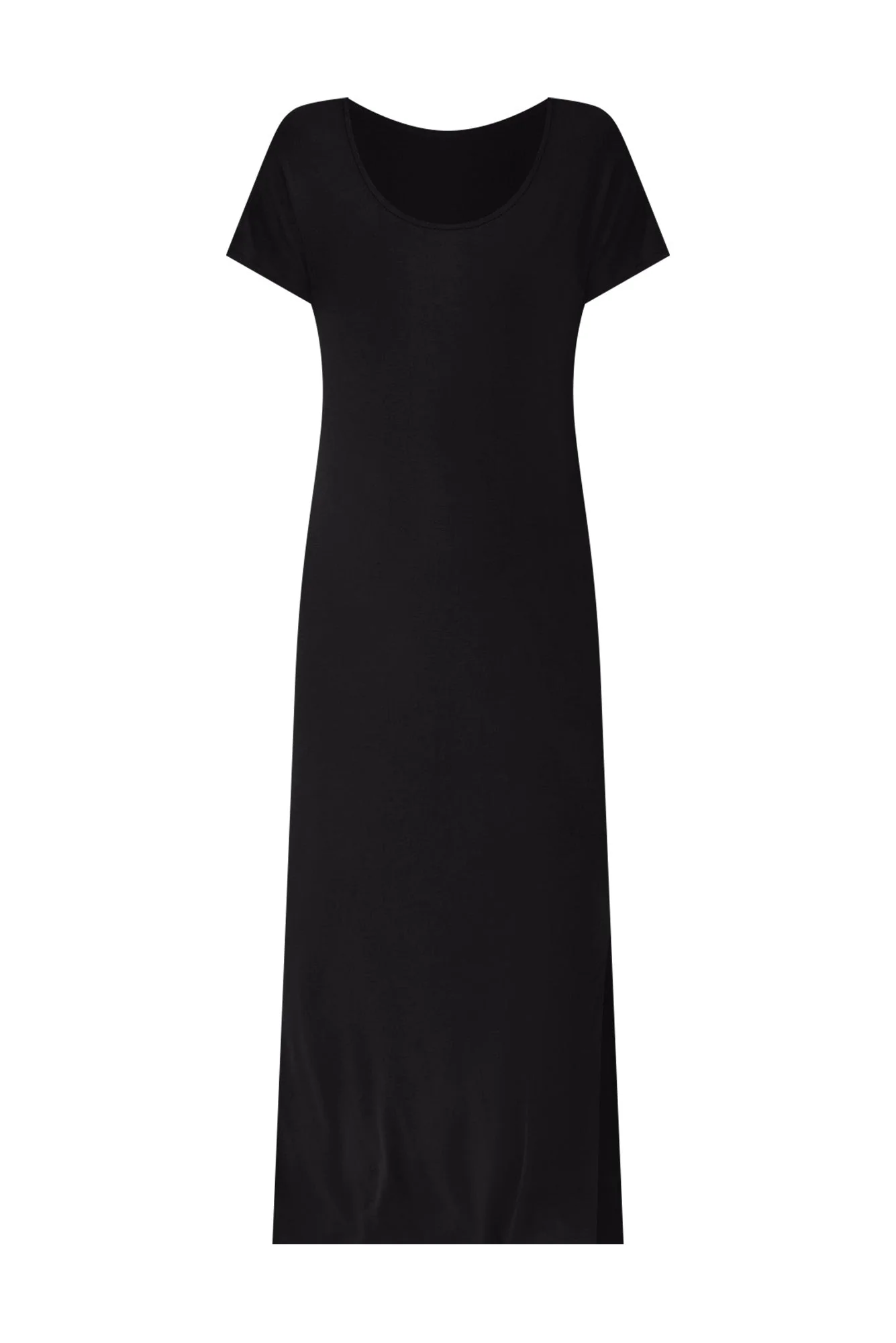 Elsie Black Bamboo Dress - Image 3