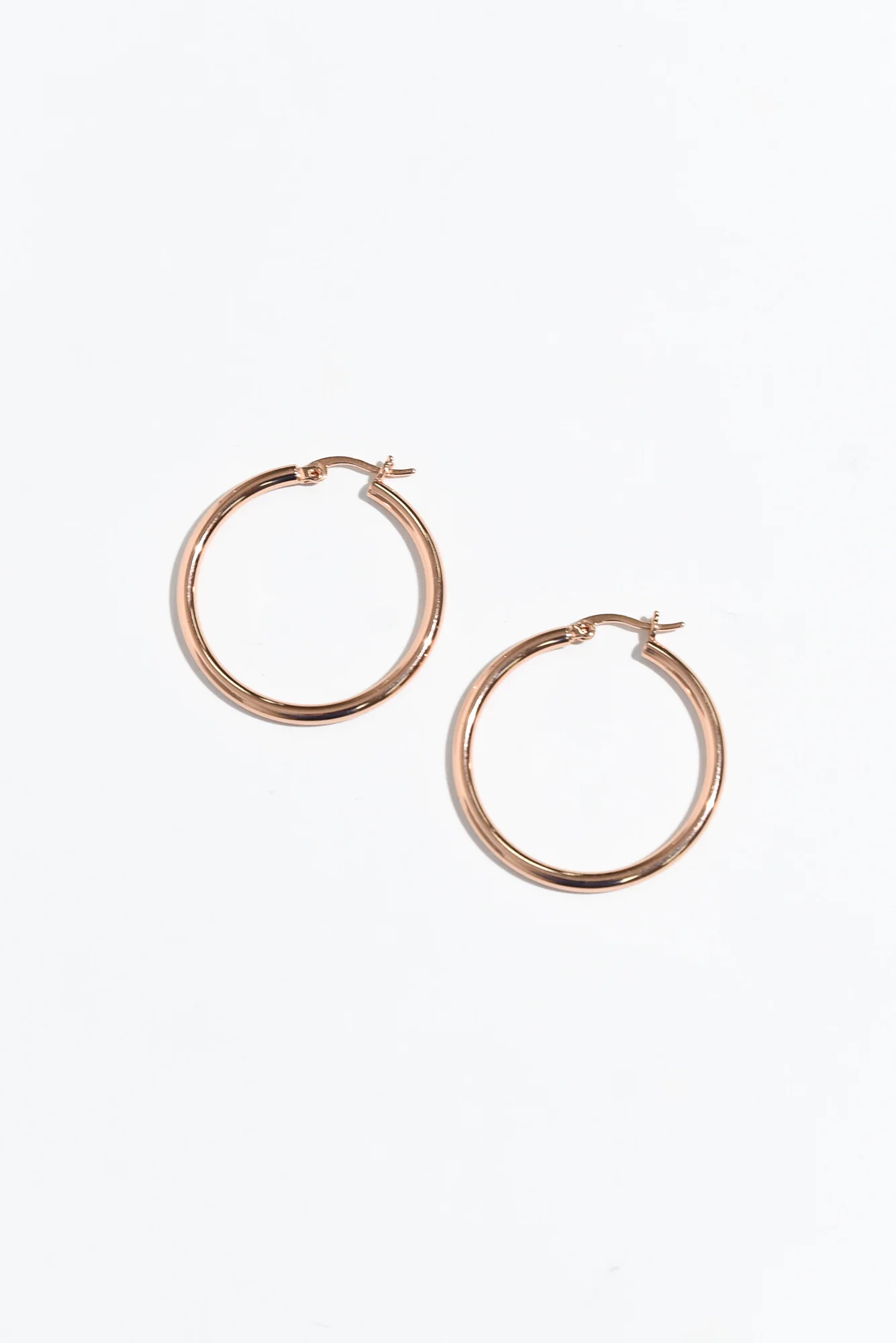 Erika Rose Gold Hoop Earrings