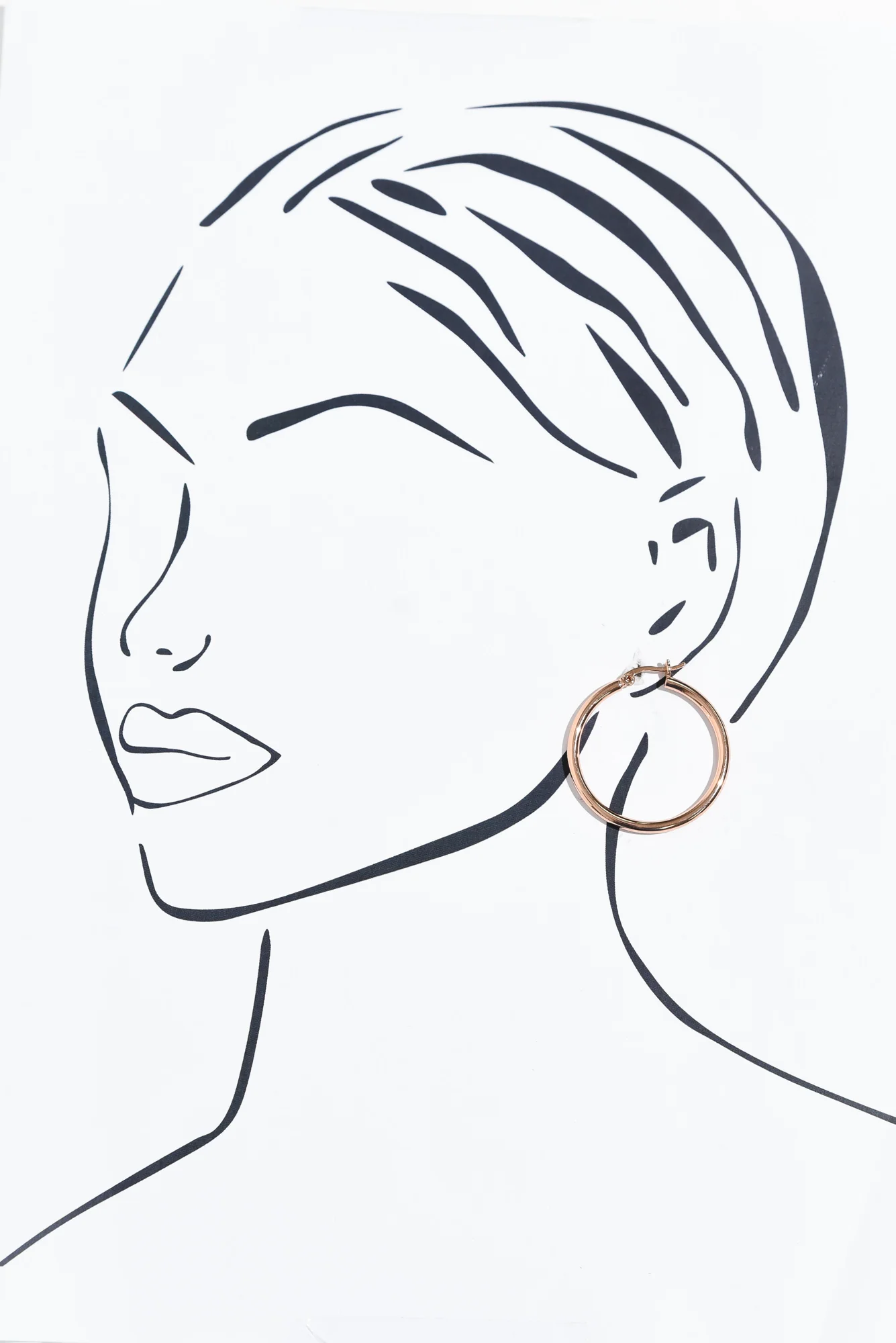 Erika Rose Gold Hoop Earrings - Image 2