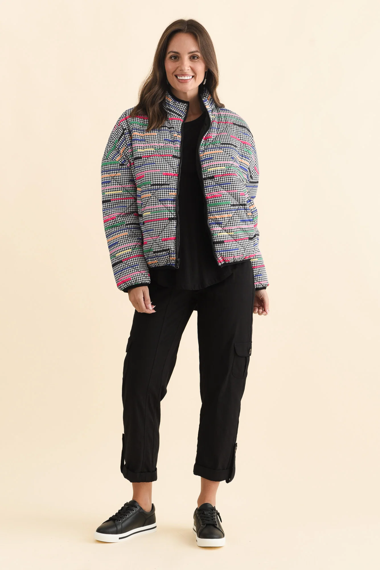 Finch Black Abstract Reversible Jacket - Image 8