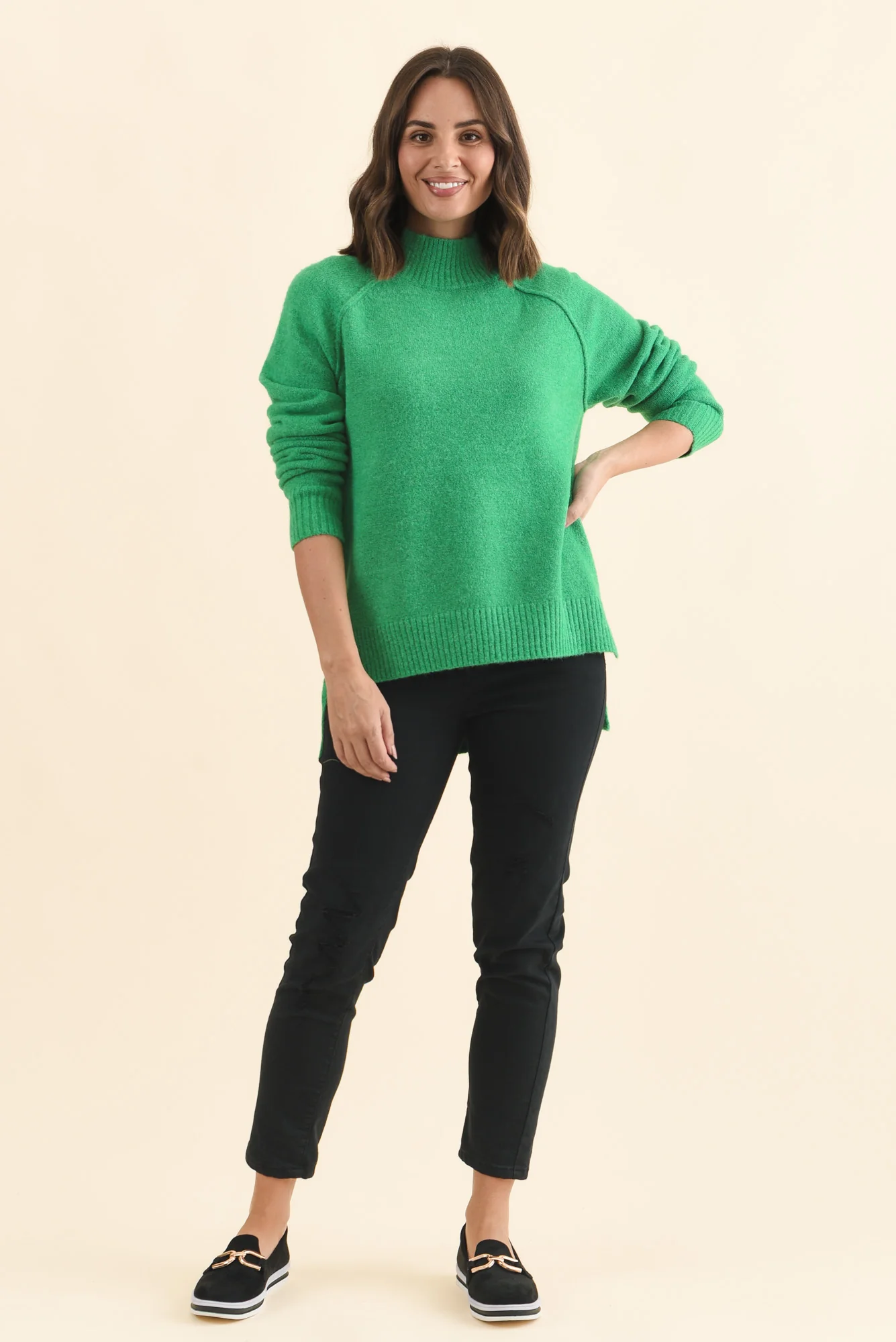 Finn Green Knit Jumper - Image 6