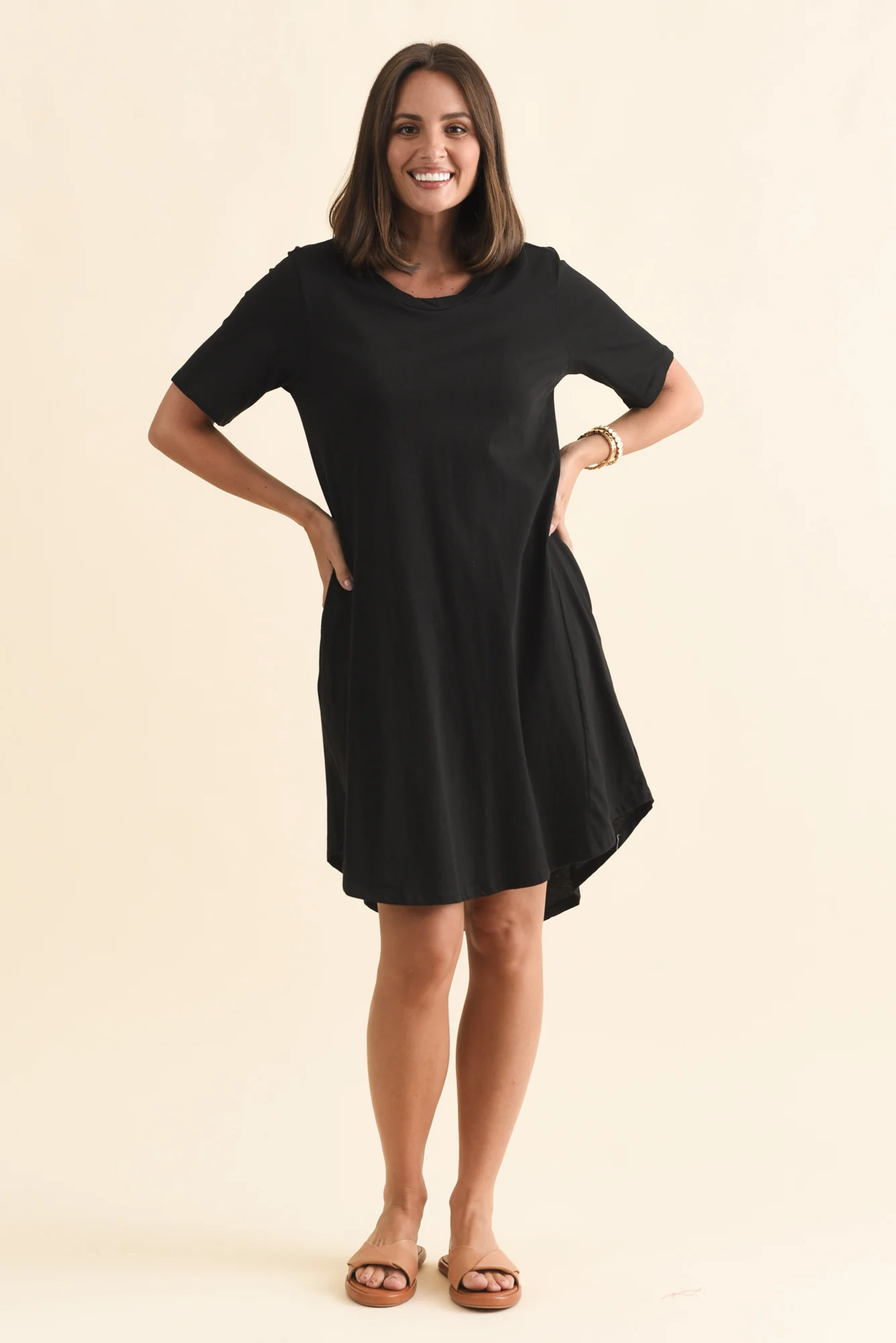 Florida Black Cotton Tee Dress - Image 6