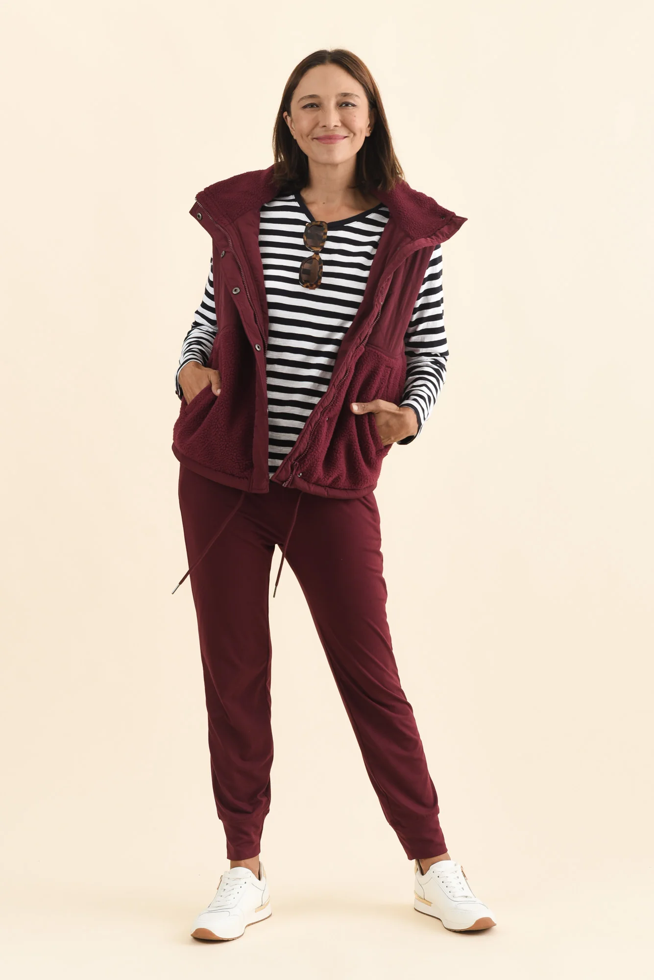 Freedom Burgundy Quilted Vest - Image 3
