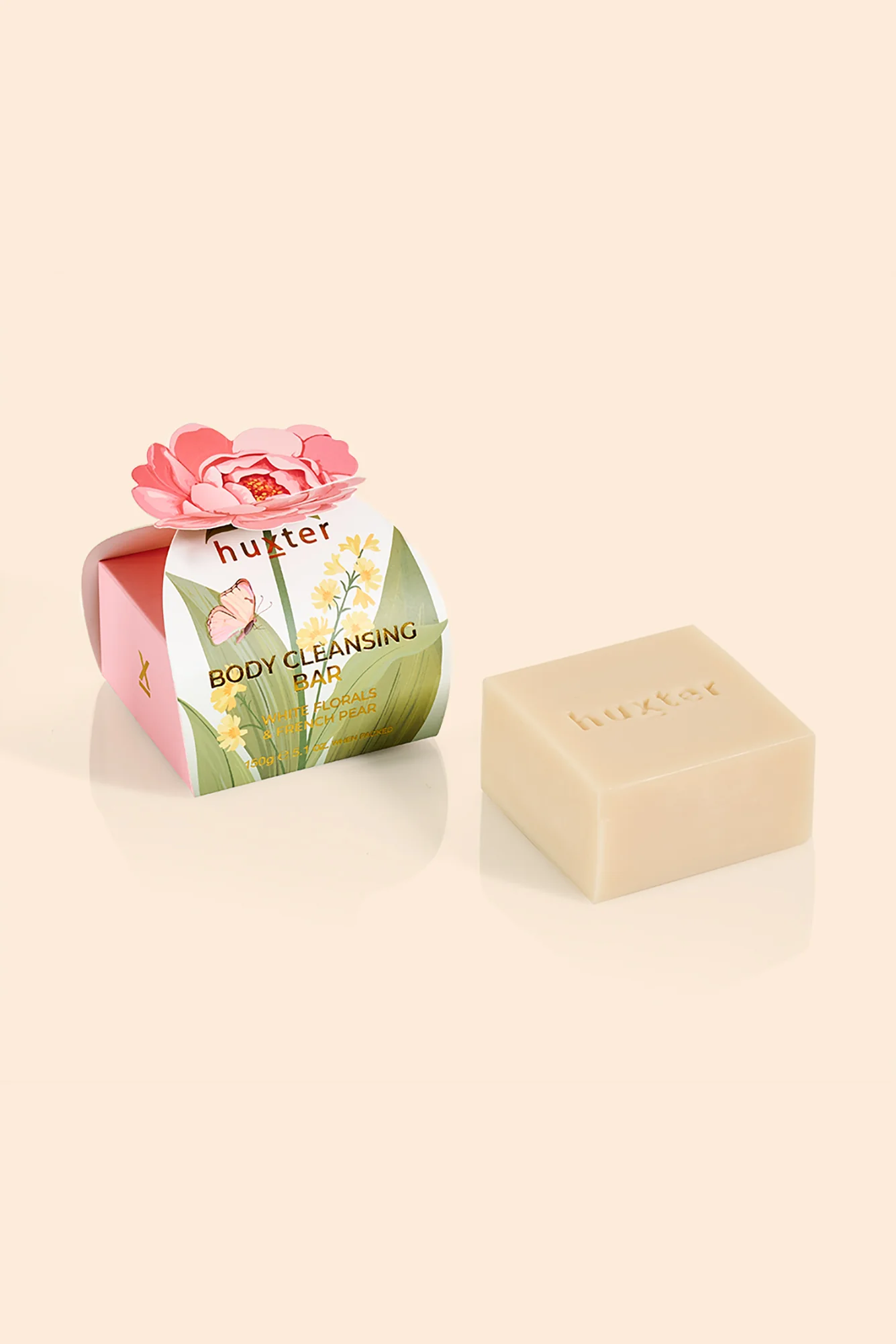 French Pear Pink Flower Body Bar Gift Box