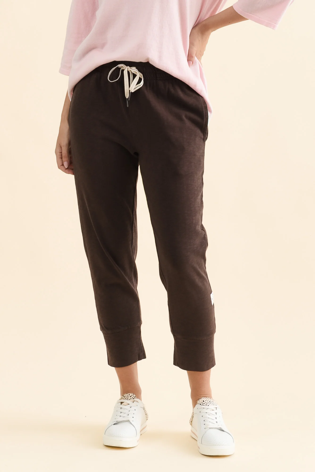 Fundamental Brunch Dark Brown Cotton Sweatpants - Image 2