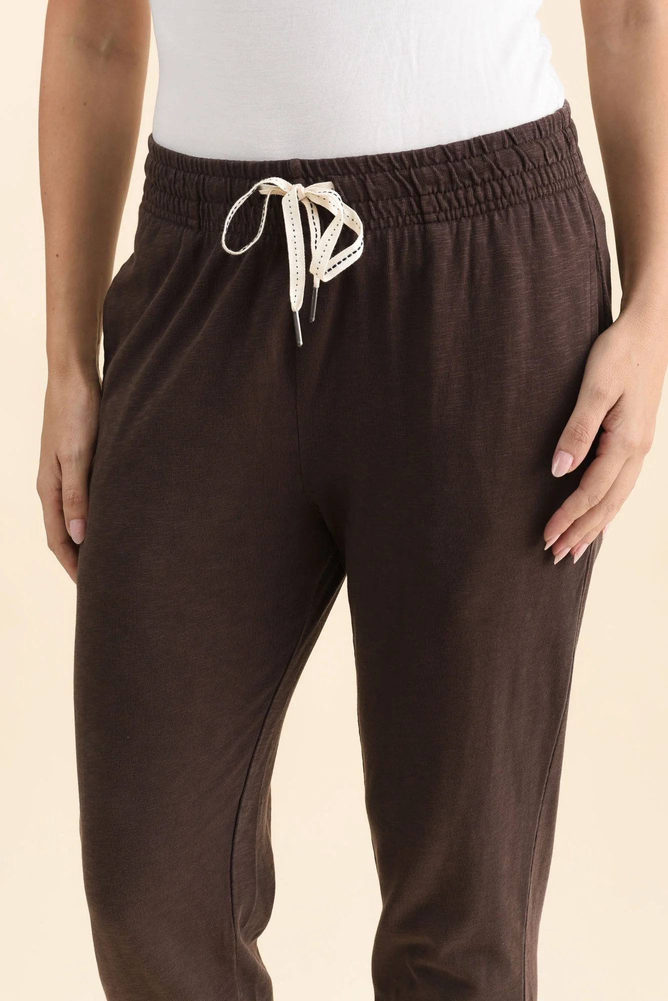 Fundamental Brunch Dark Brown Cotton Sweatpants - Image 6