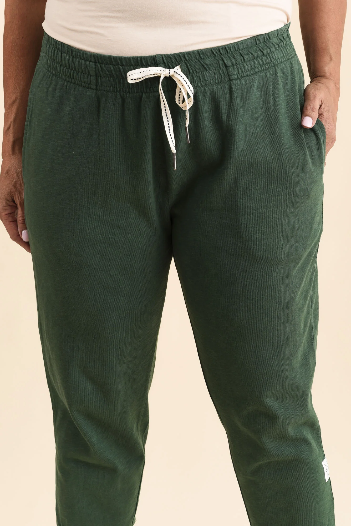 Fundamental Brunch Dark Green Cotton Sweatpants - Image 5