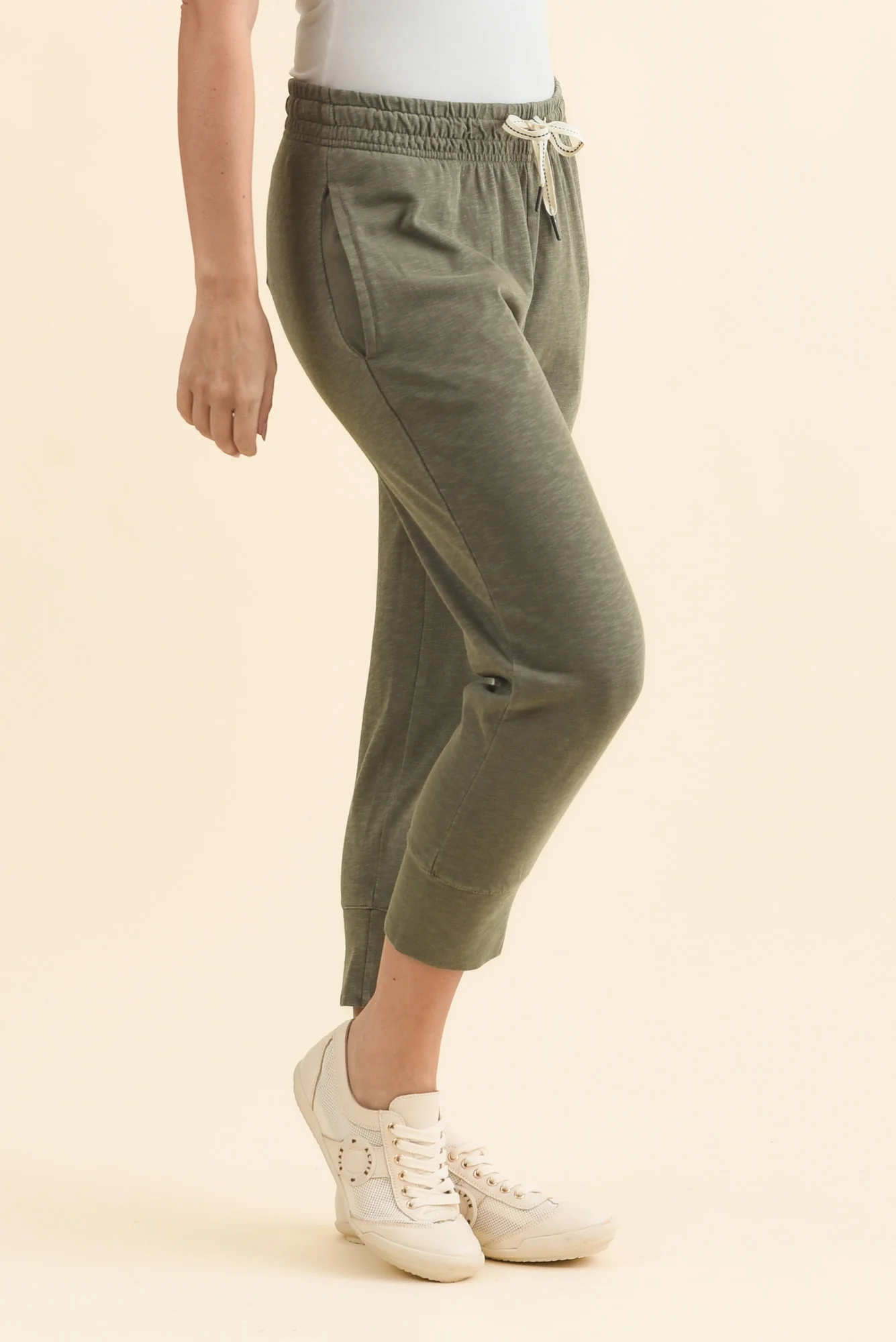 Fundamental Brunch Khaki Cotton Sweatpants - Image 3