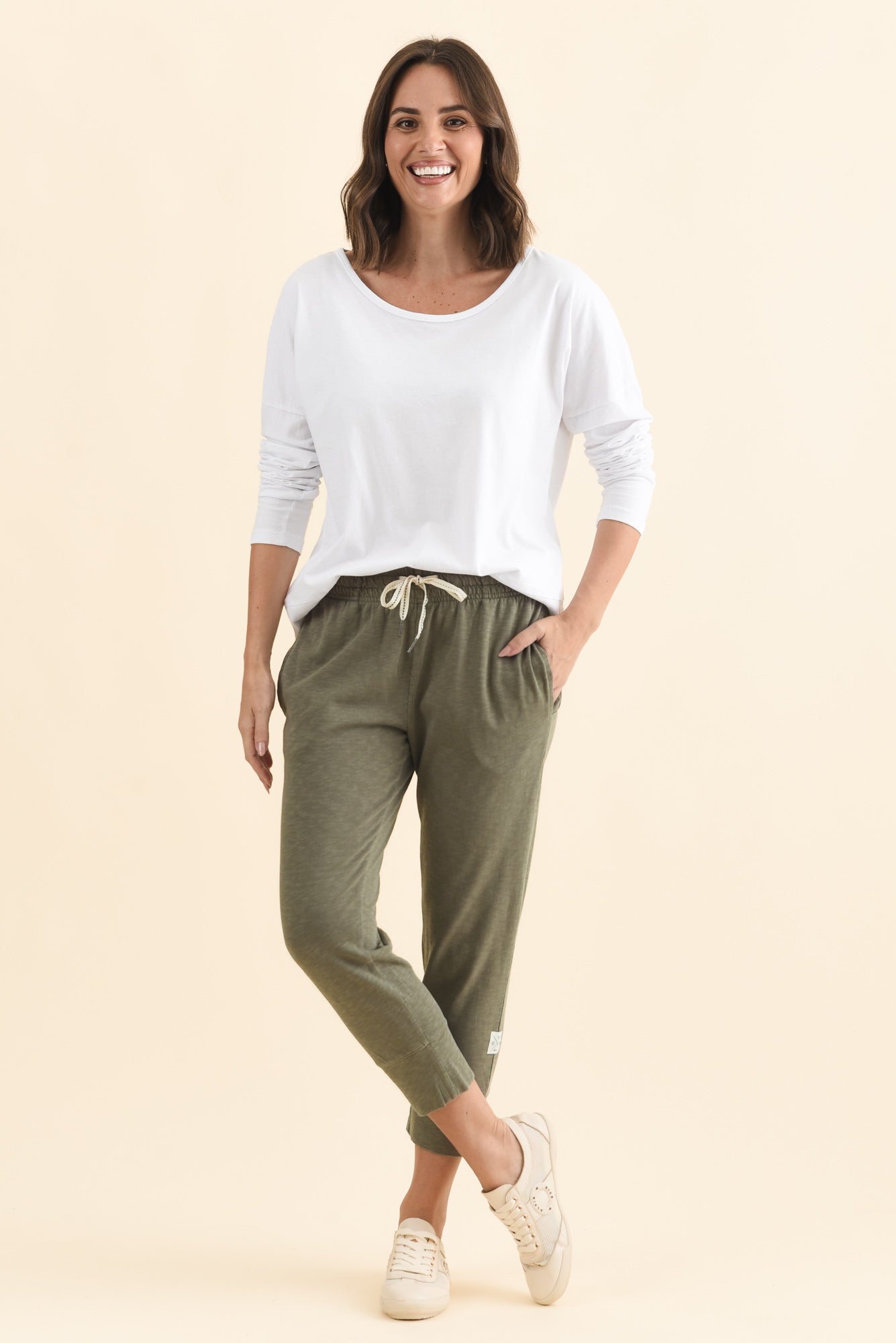 Fundamental Brunch Khaki Cotton Sweatpants - Image 6