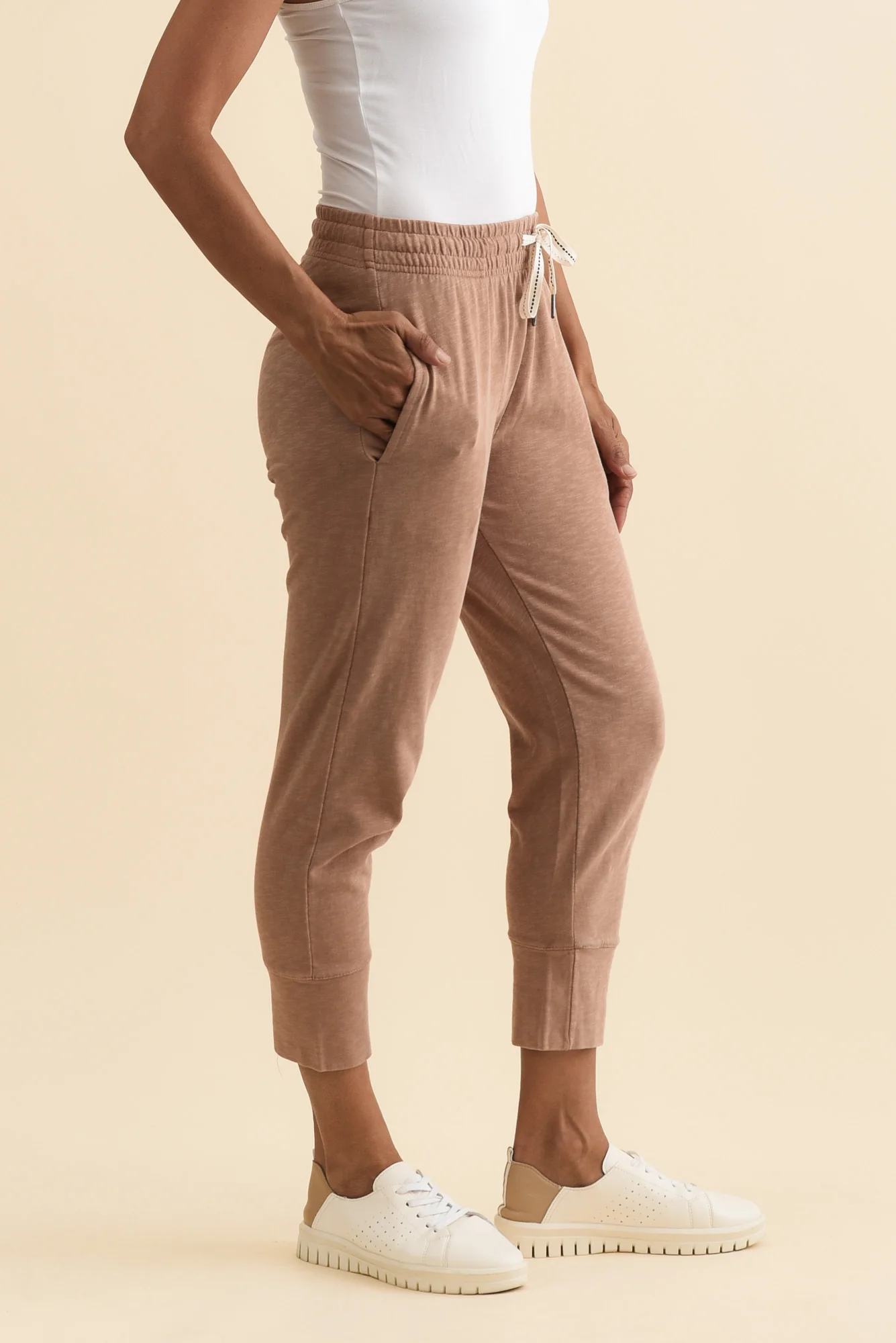 Fundamental Brunch Mocha Cotton Sweatpants - Image 4