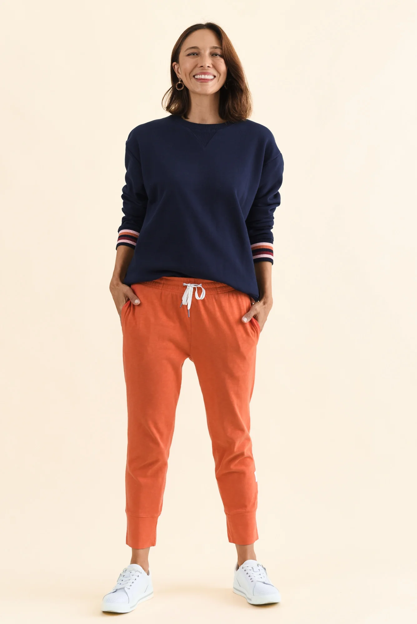 Fundamental Brunch Orange Cotton Sweatpants - Image 2
