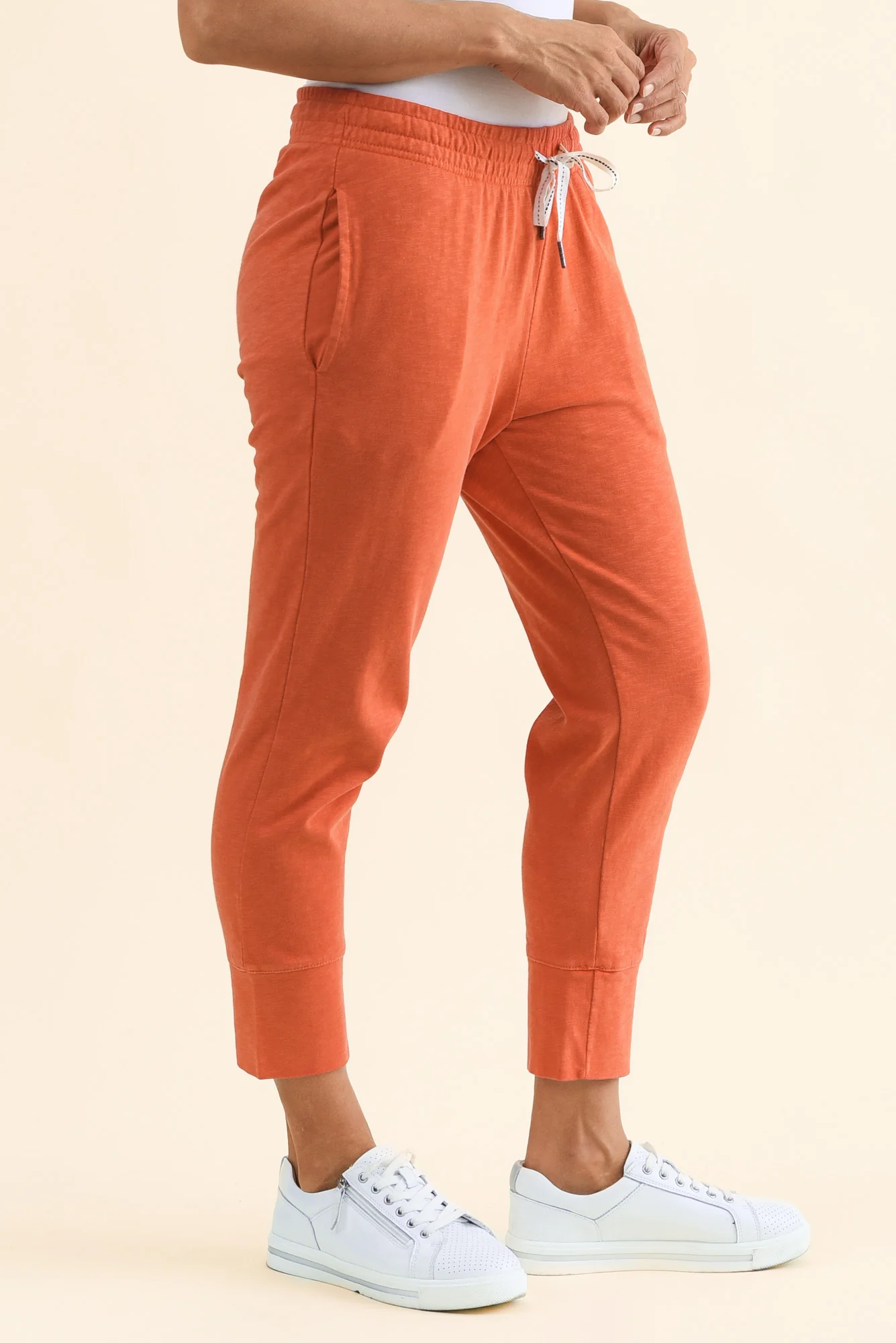Fundamental Brunch Orange Cotton Sweatpants - Image 3
