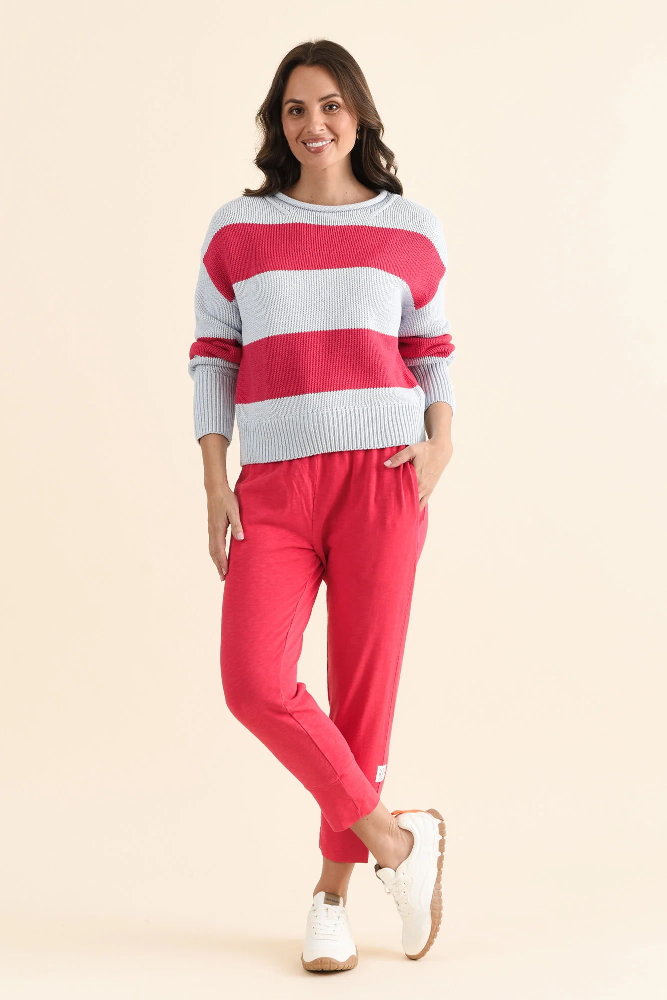Fundamental Brunch Raspberry Cotton Sweatpants - Image 2