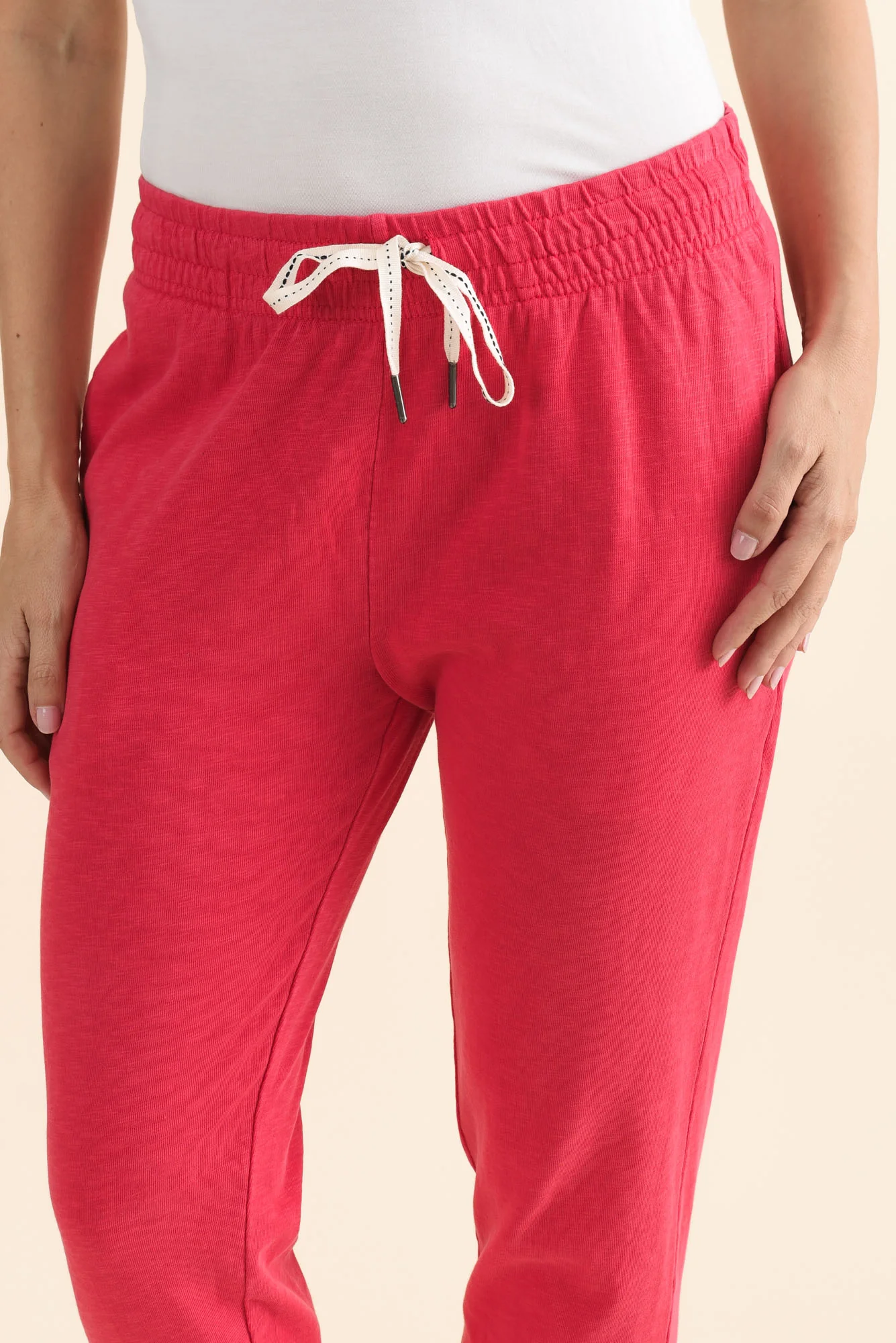 Fundamental Brunch Raspberry Cotton Sweatpants - Image 3