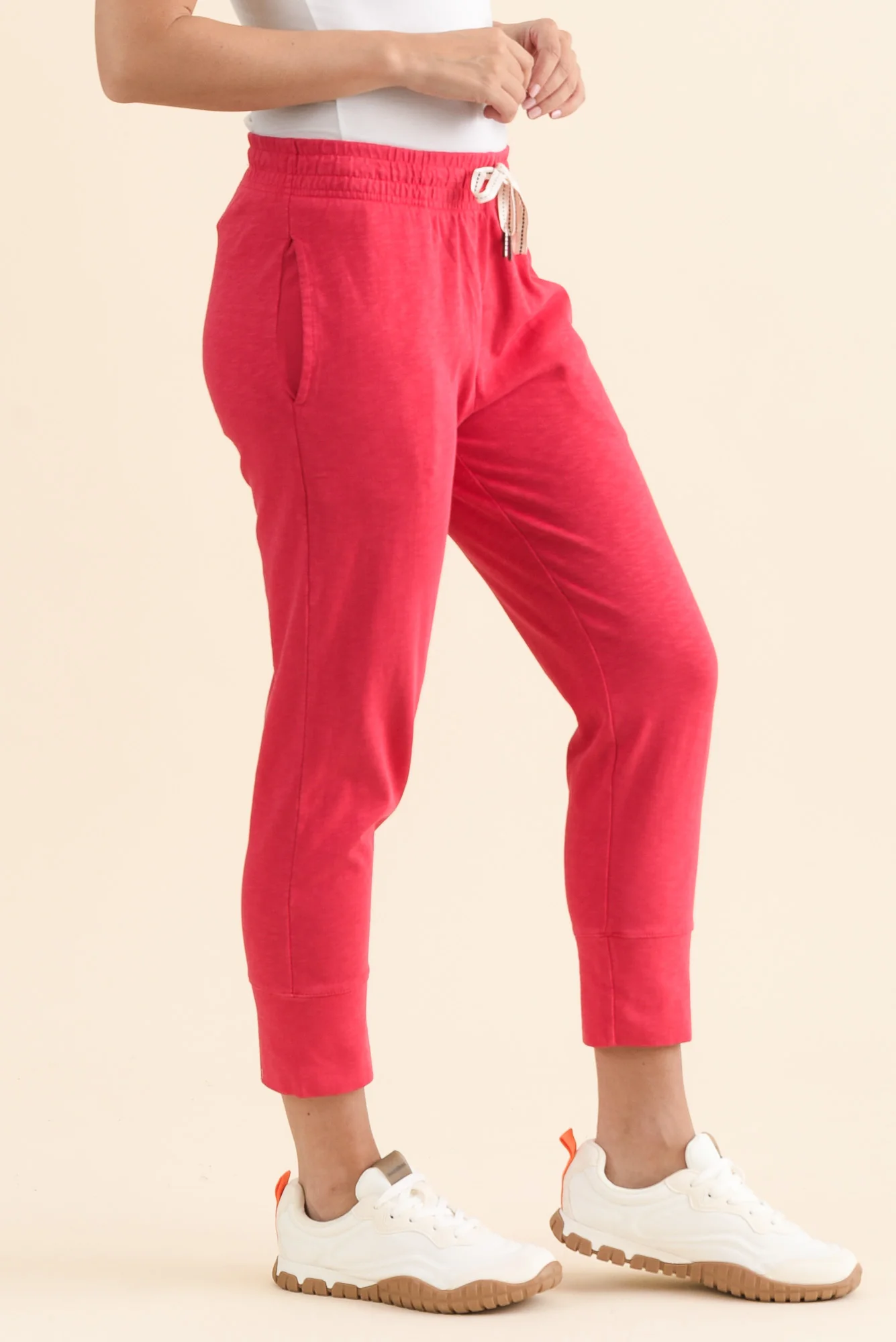 Fundamental Brunch Raspberry Cotton Sweatpants - Image 4