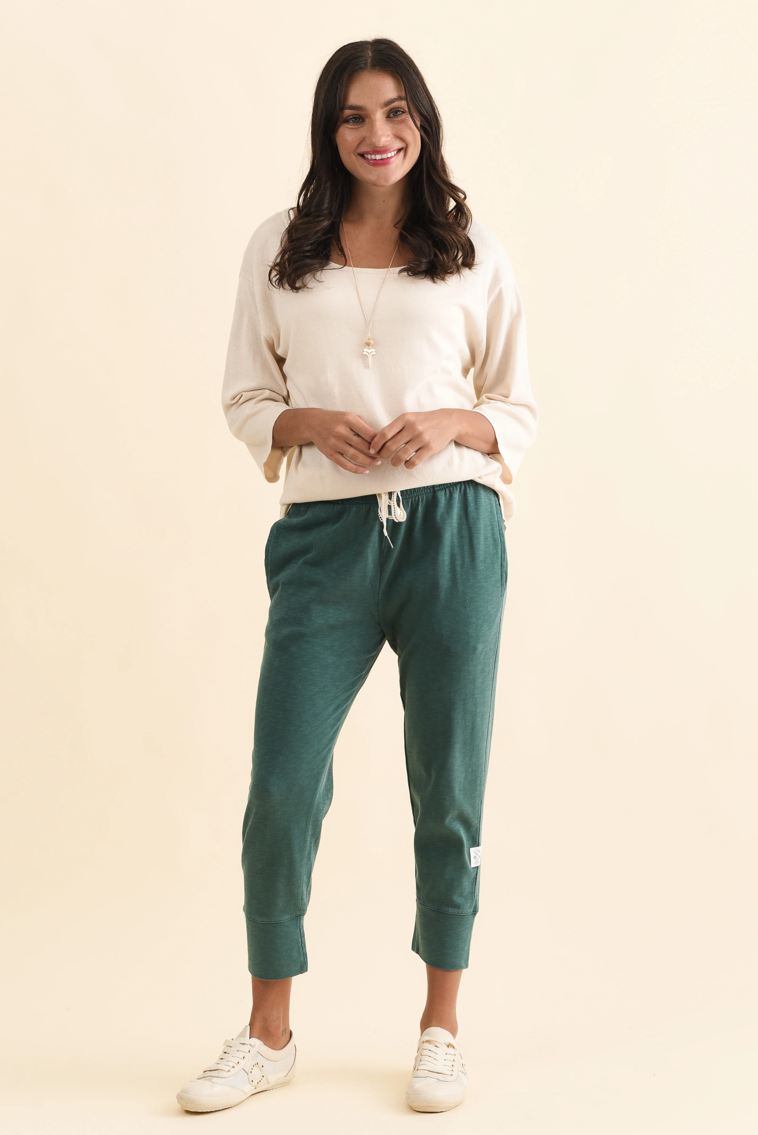 Fundamental Brunch Teal Cotton Sweatpants - Image 6