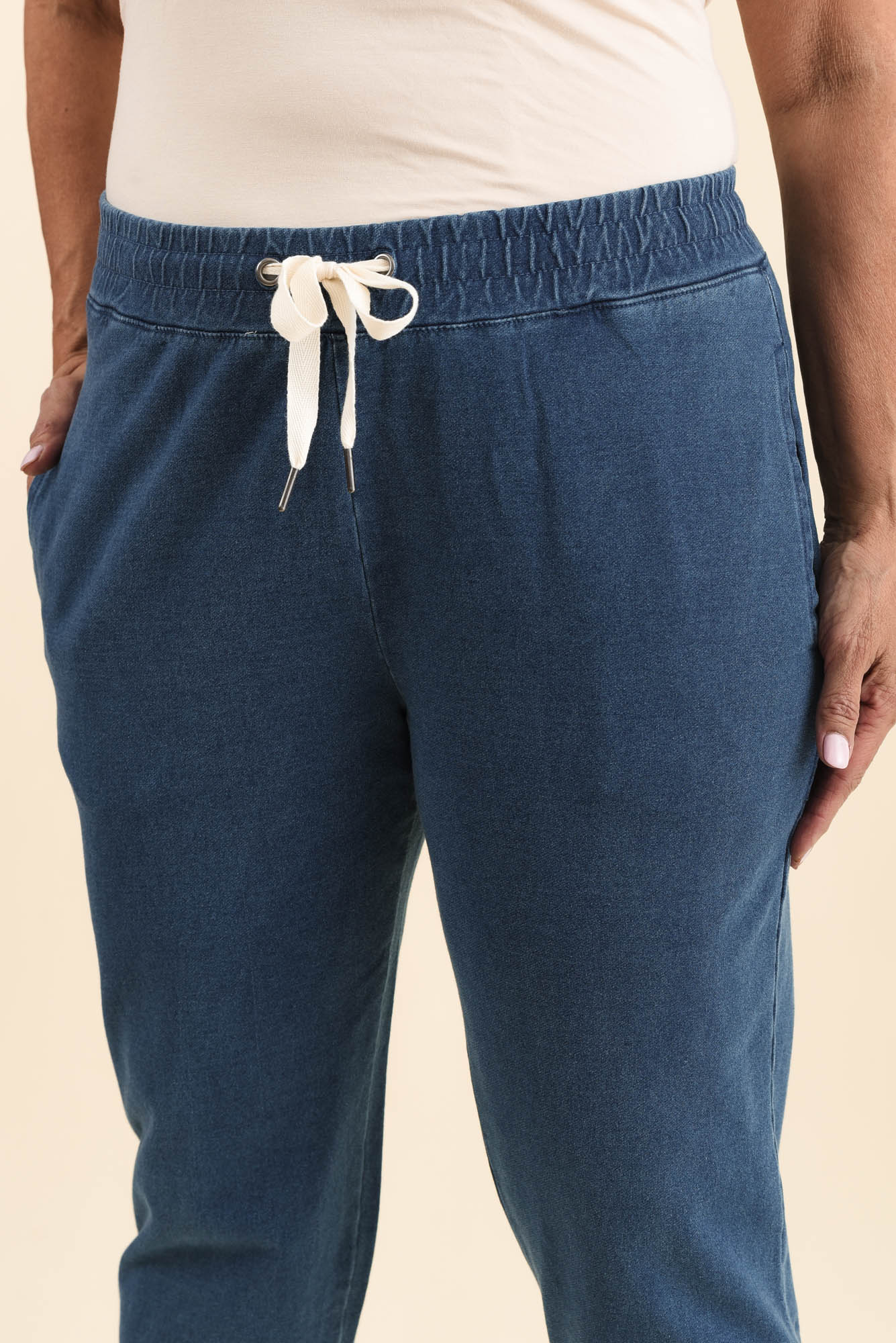 Fundamental Brunch Vintage Blue Cotton Sweatpants - Image 6