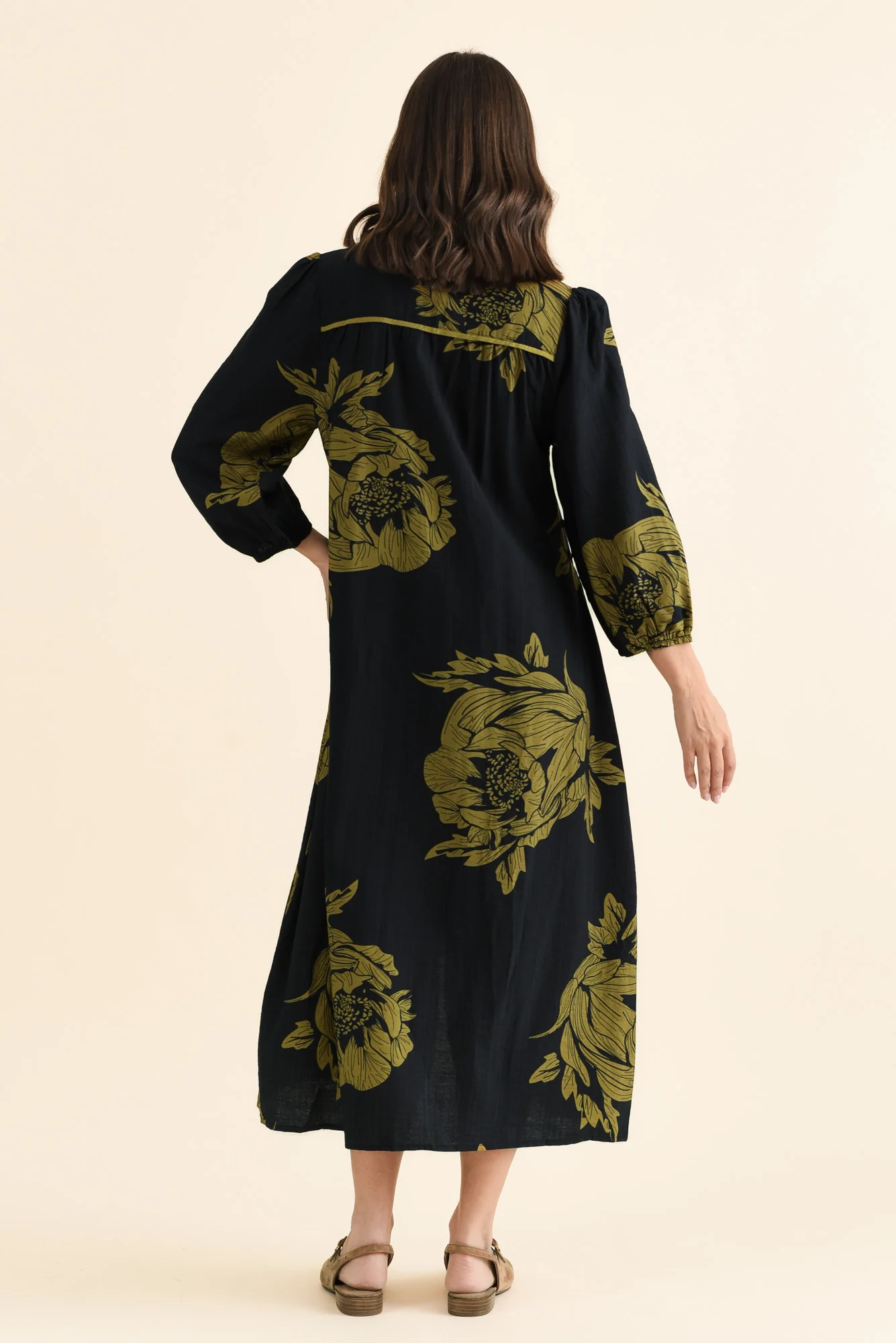 Georgia Navy Flower Tie Dress - Image 4