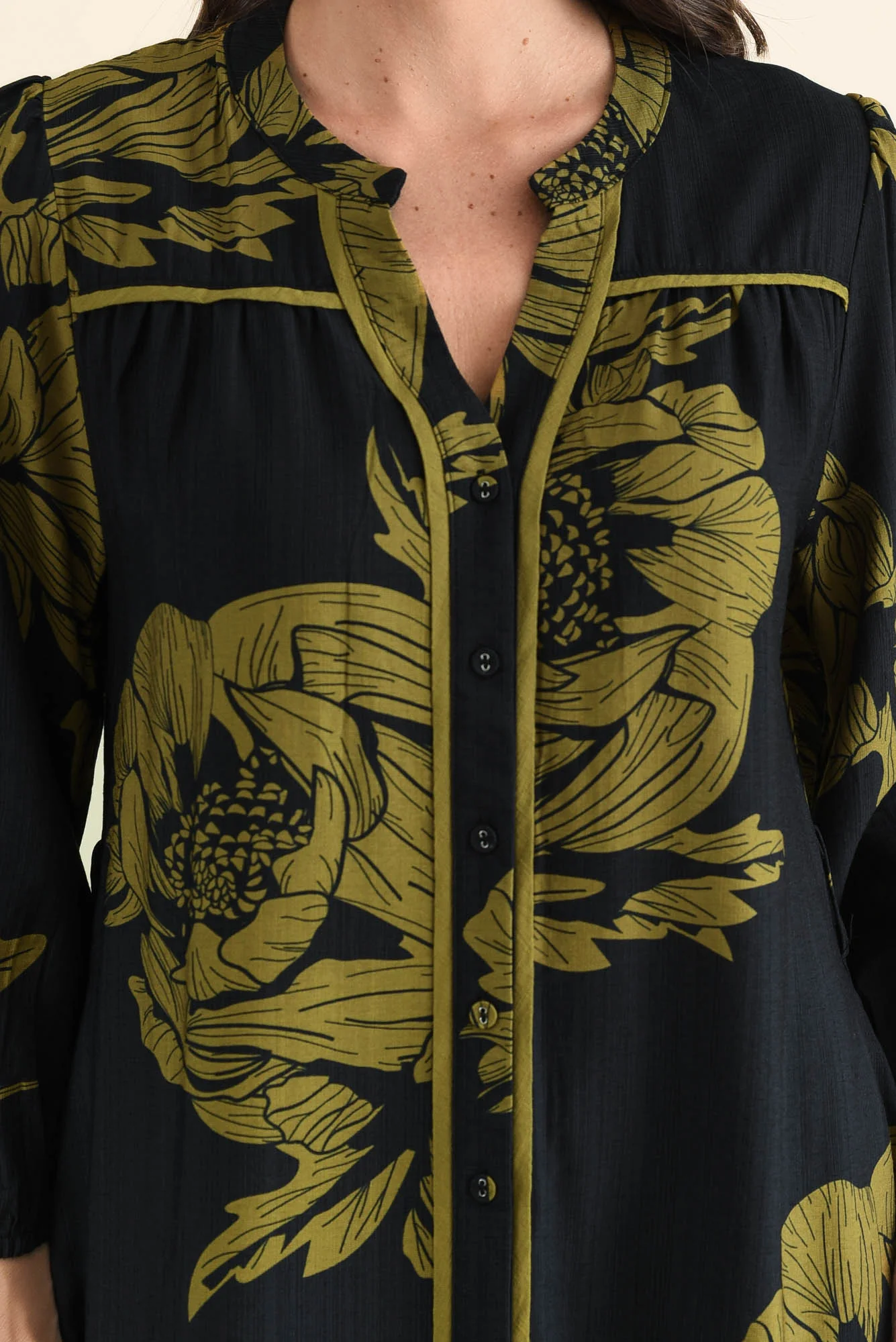 Georgia Navy Flower Tie Dress - Image 5