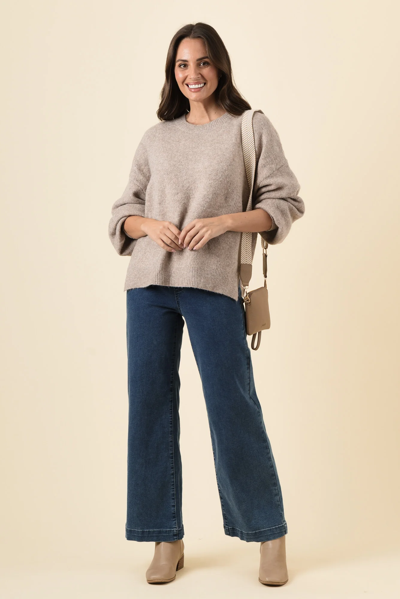 Grady Beige Knit Jumper - Image 2