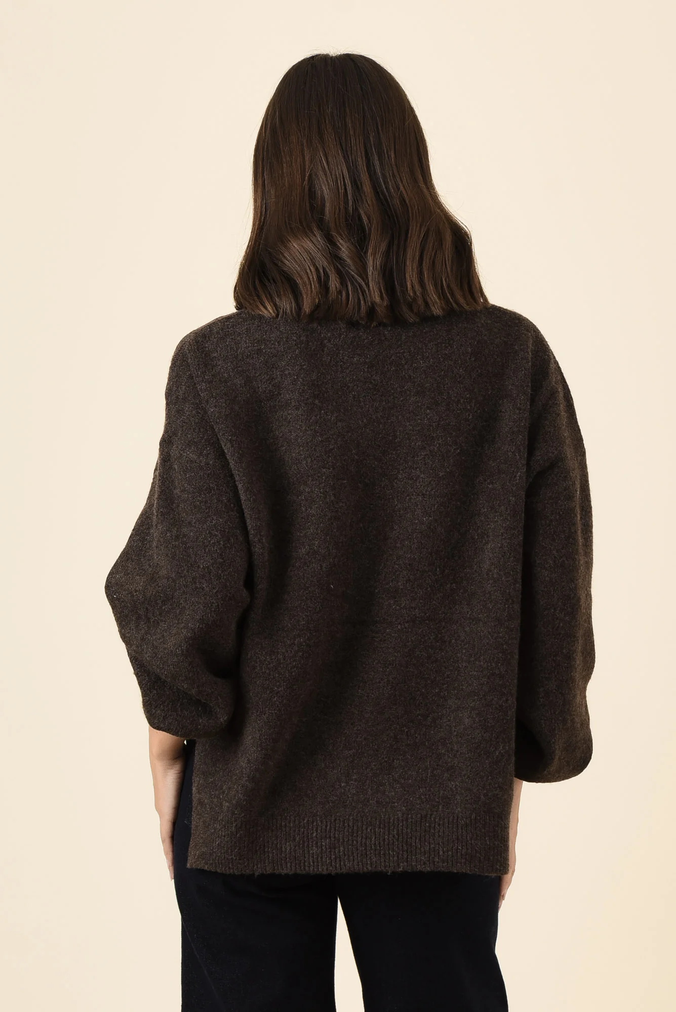 Grady Chocolate Knit Jumper - Image 4