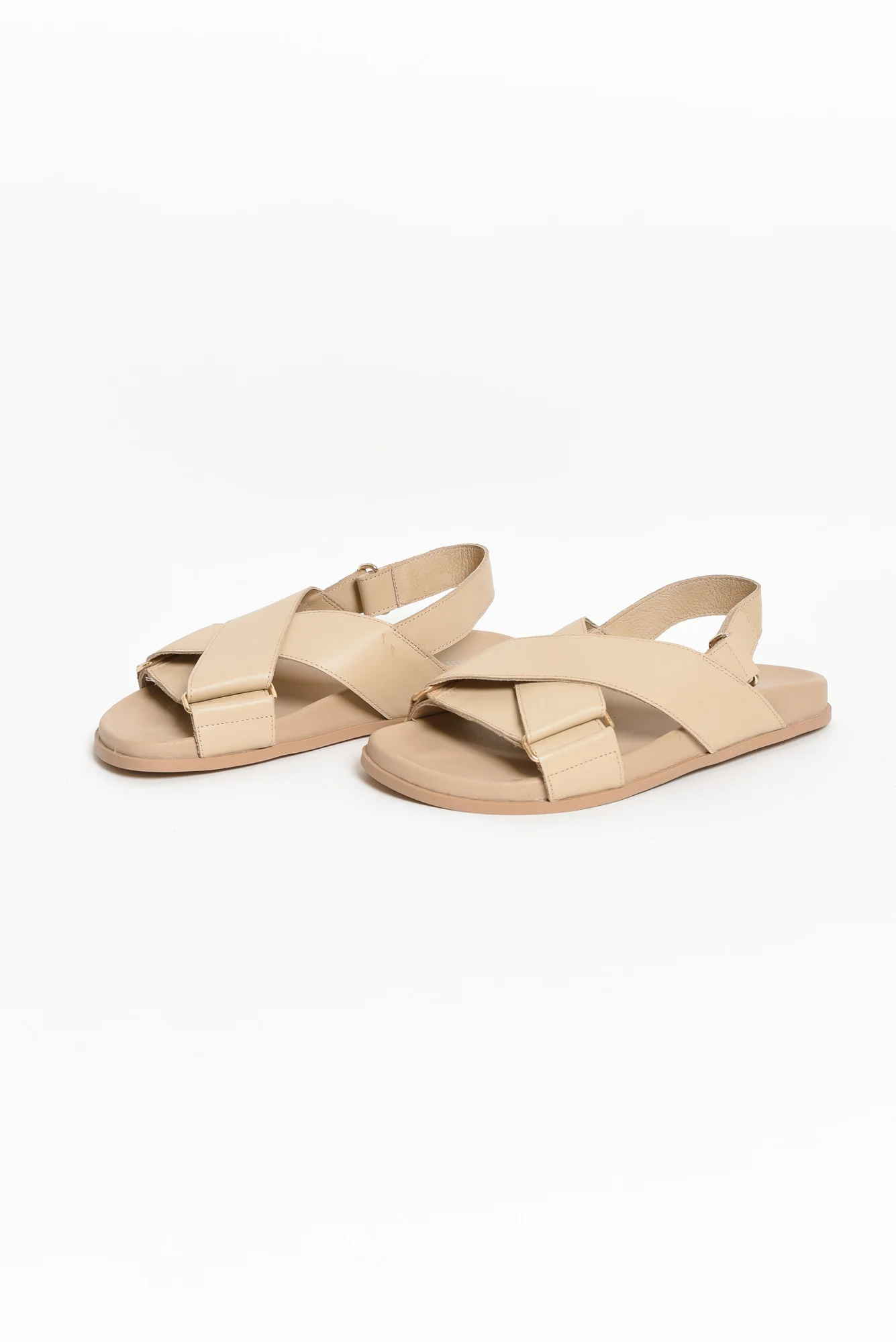 Haylow Stone Leather Crossover Sandal - Image 2