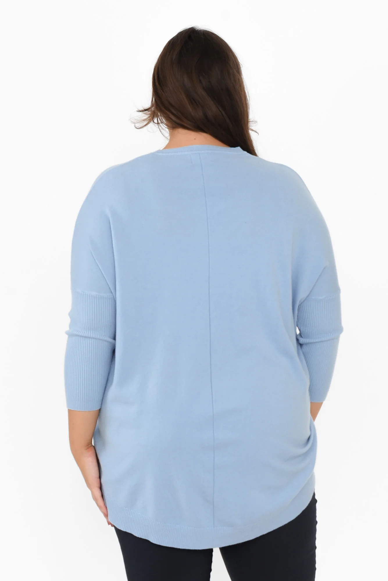 Helsinki Blue Knit Pocket Jumper - Image 11