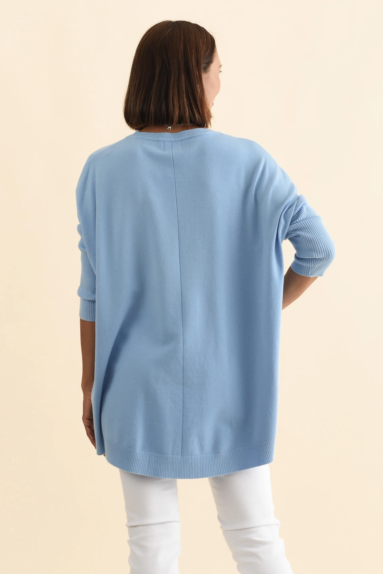 Helsinki Blue Knit Pocket Jumper - Image 5