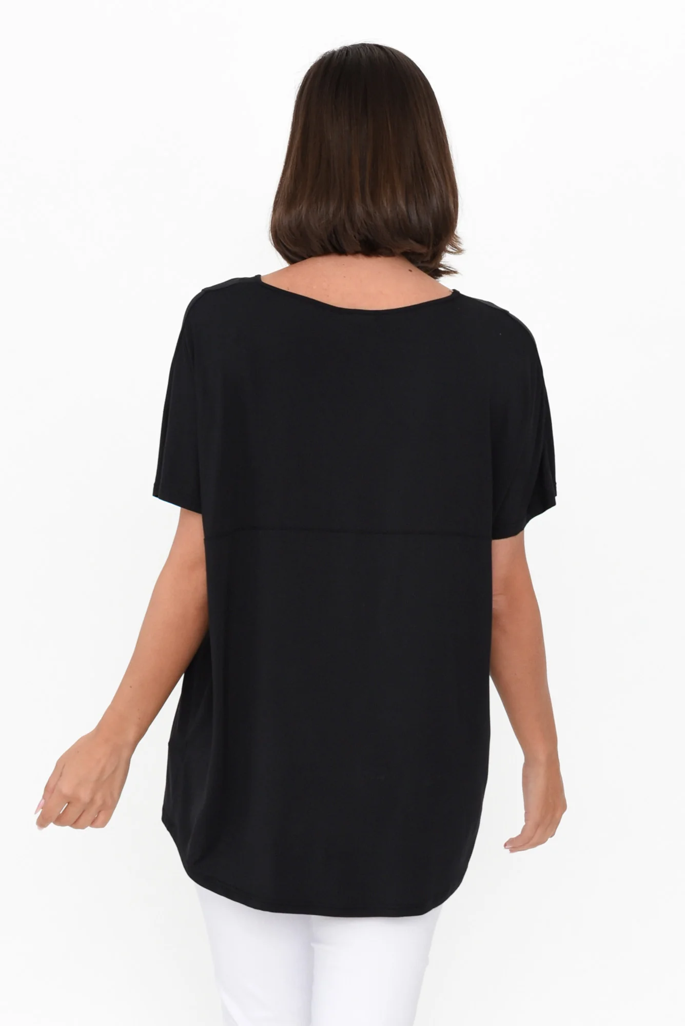 Ivy Black Micro Modal Swing Tee - Image 4