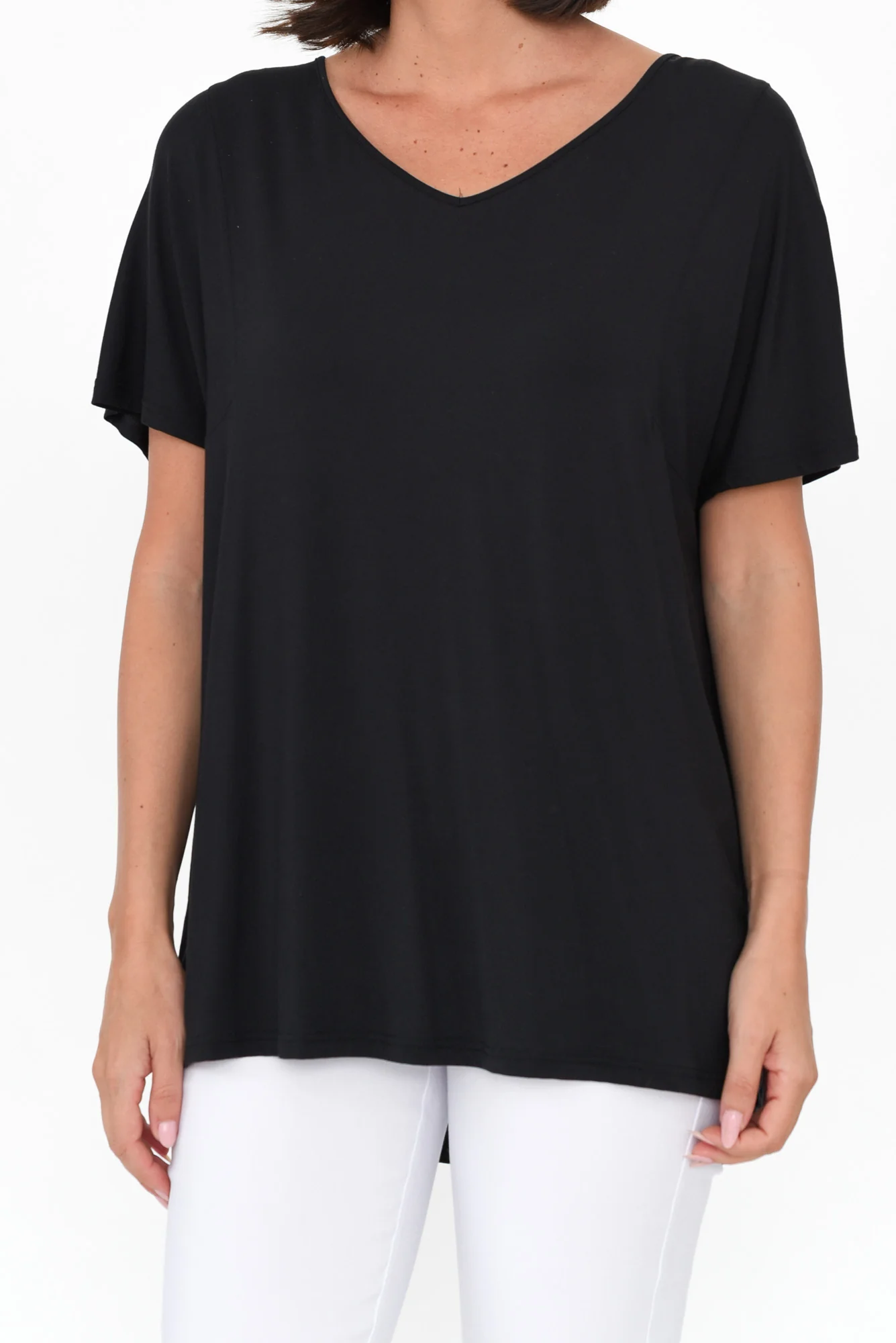Ivy Black Micro Modal Swing Tee - Image 5