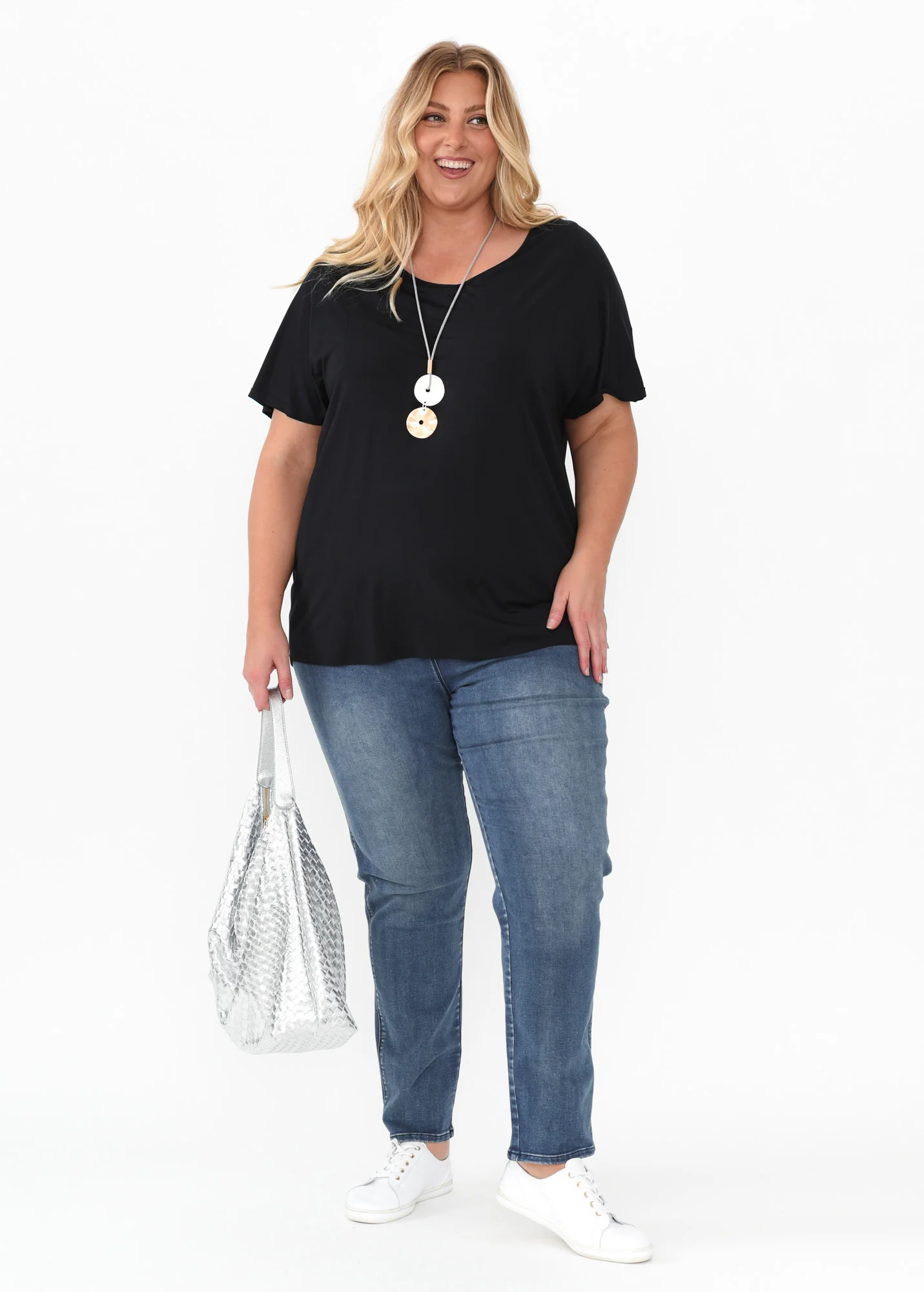 Ivy Black Micro Modal Swing Tee - Image 7