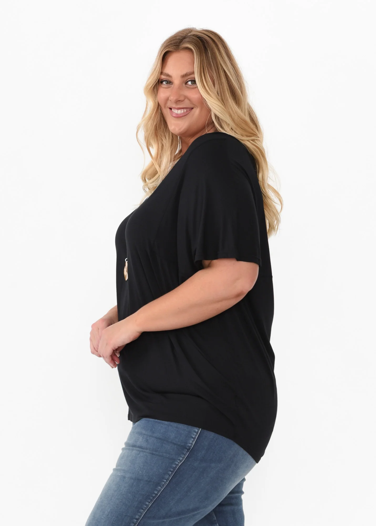 Ivy Black Micro Modal Swing Tee - Image 8
