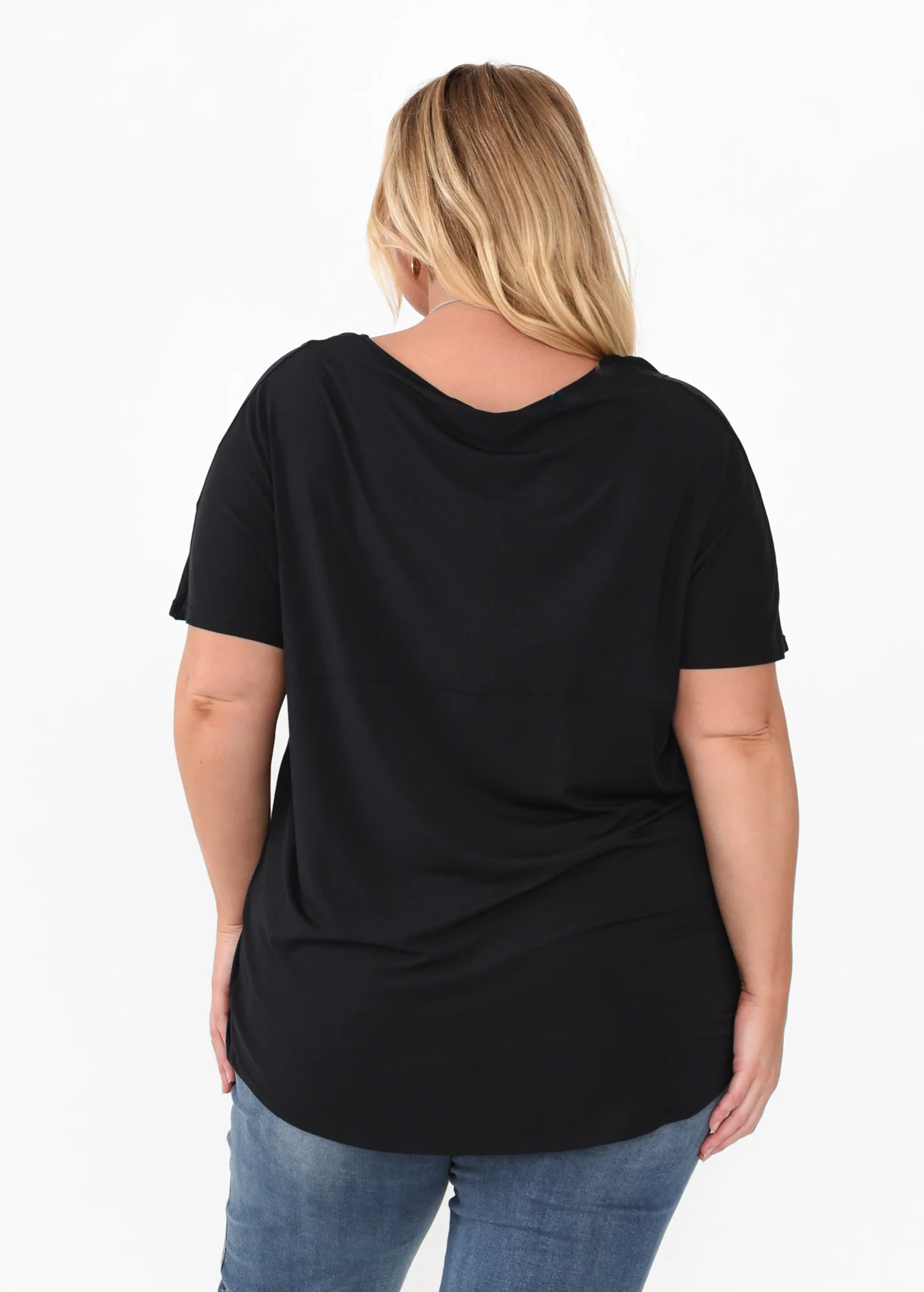 Ivy Black Micro Modal Swing Tee - Image 9