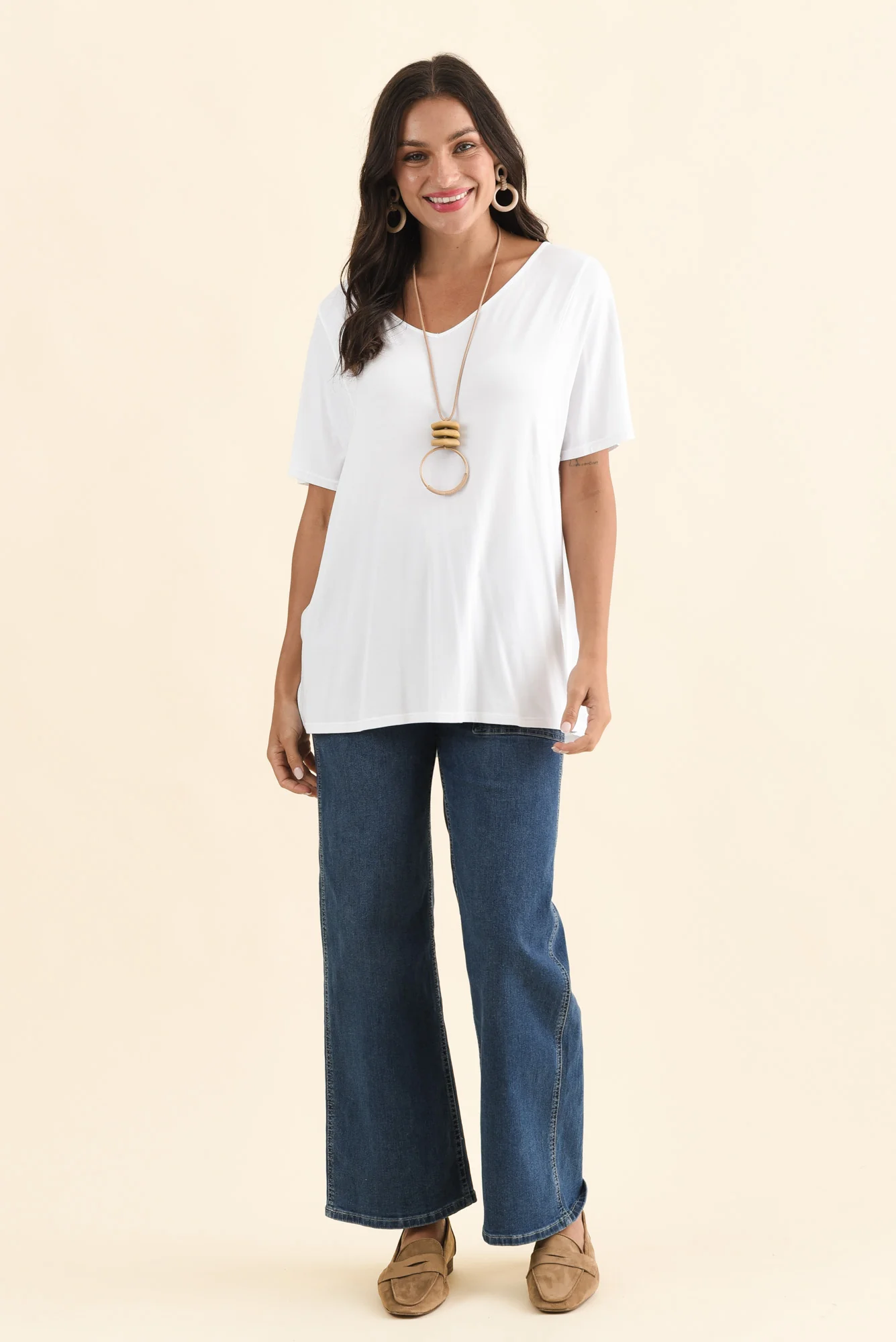 Ivy White Micro Modal Swing Tee - Image 7