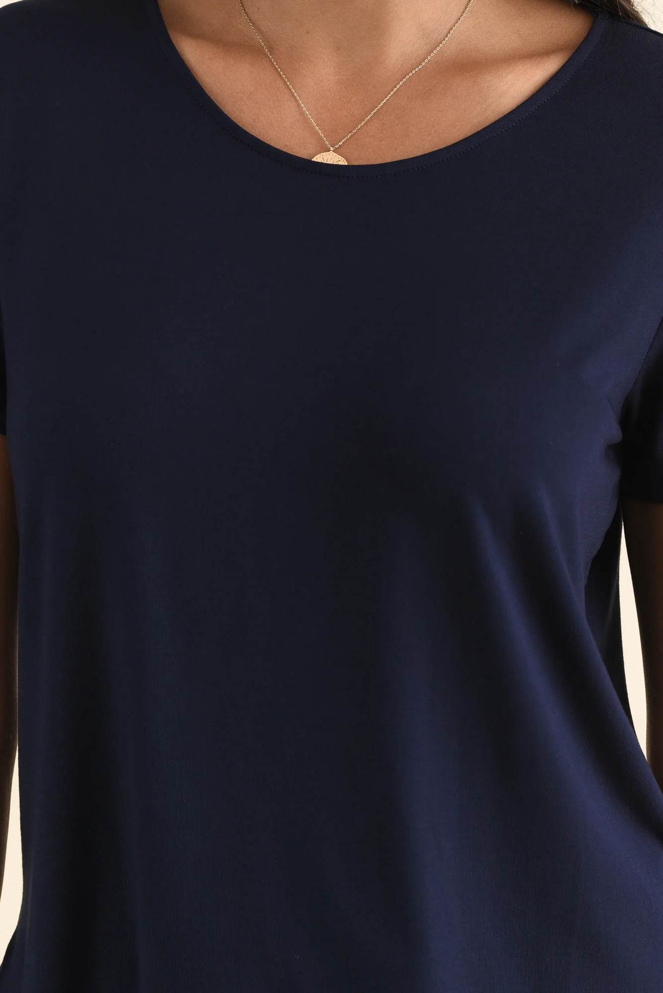 Janis Navy Bamboo Tee - Image 5