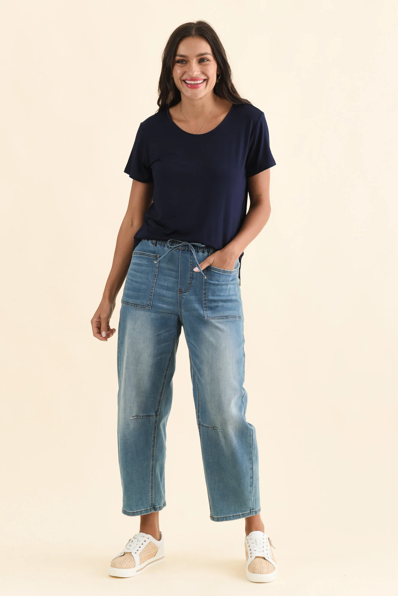Janis Navy Bamboo Tee - Image 6