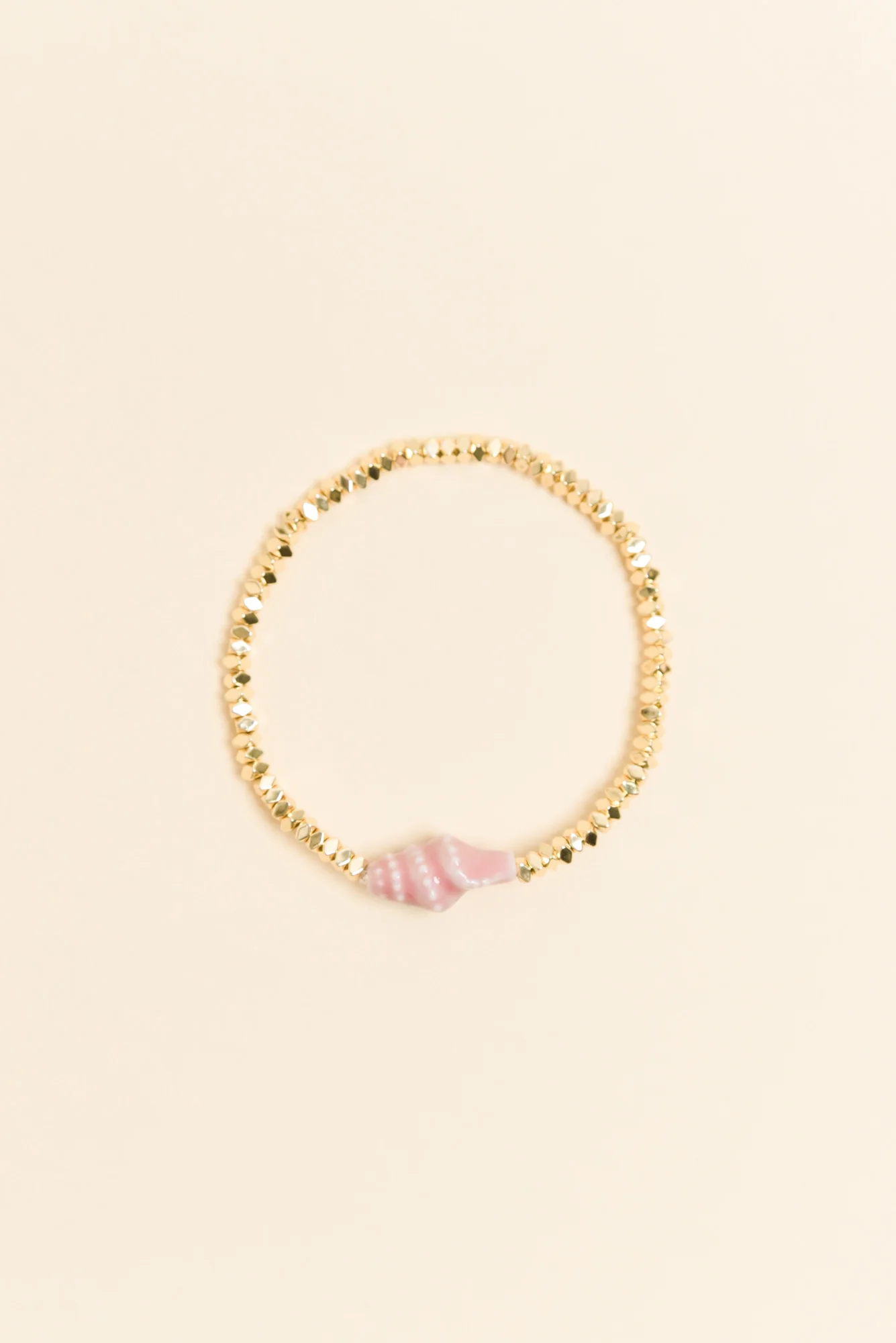 Jena Pink Shell Beaded Bracelet