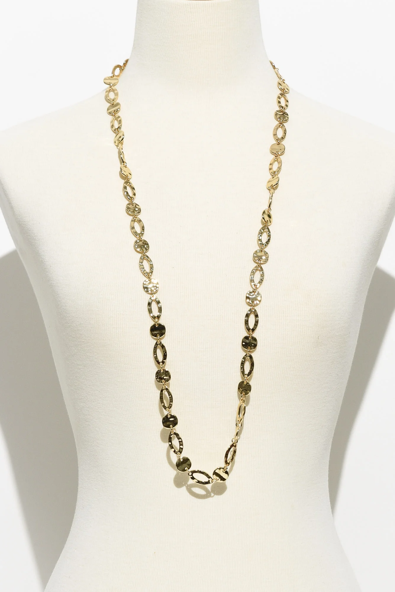 Kirra Gold Disc Ring Link Necklace - Image 2
