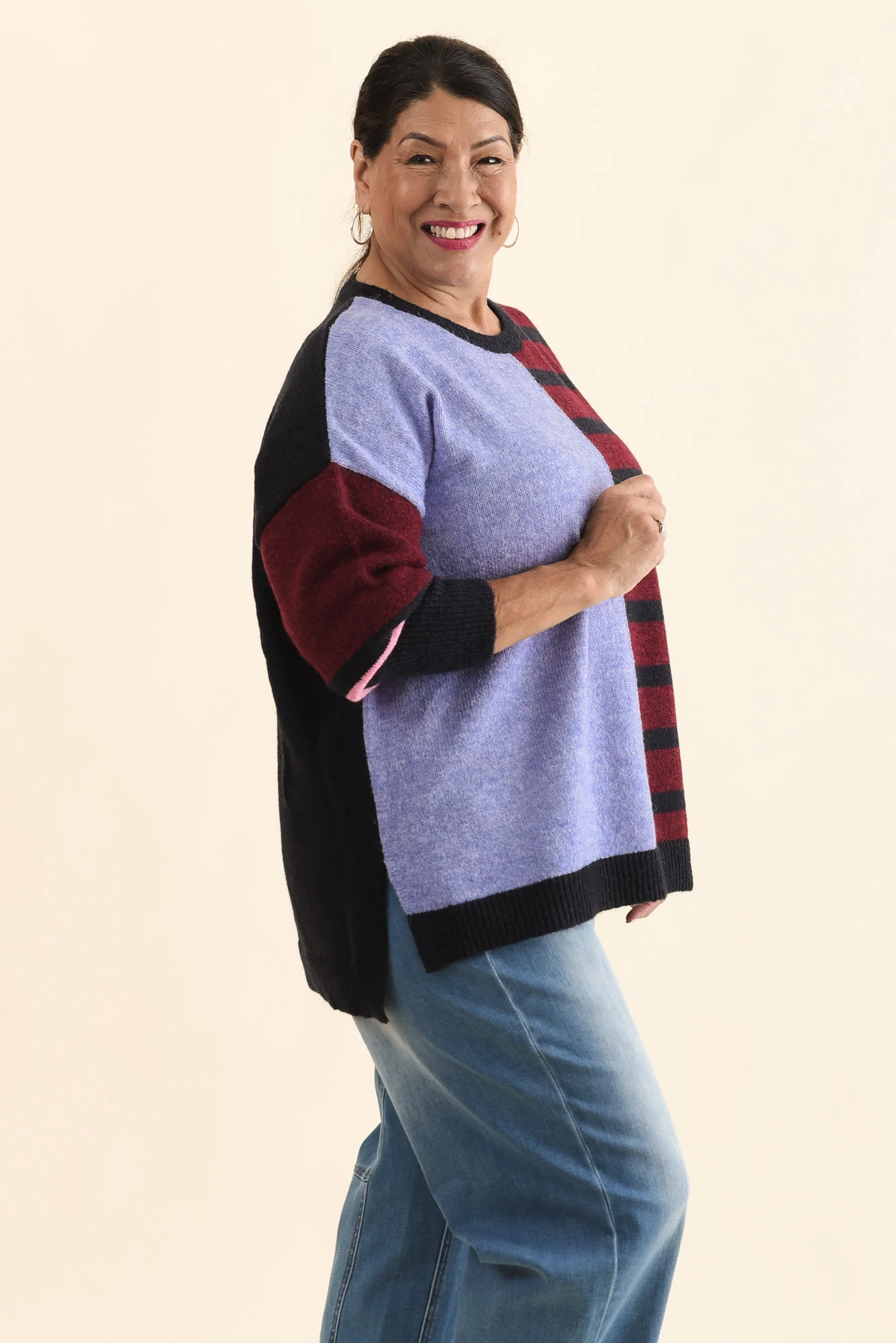 Kit Red Splice Knit Jumper - Image 3