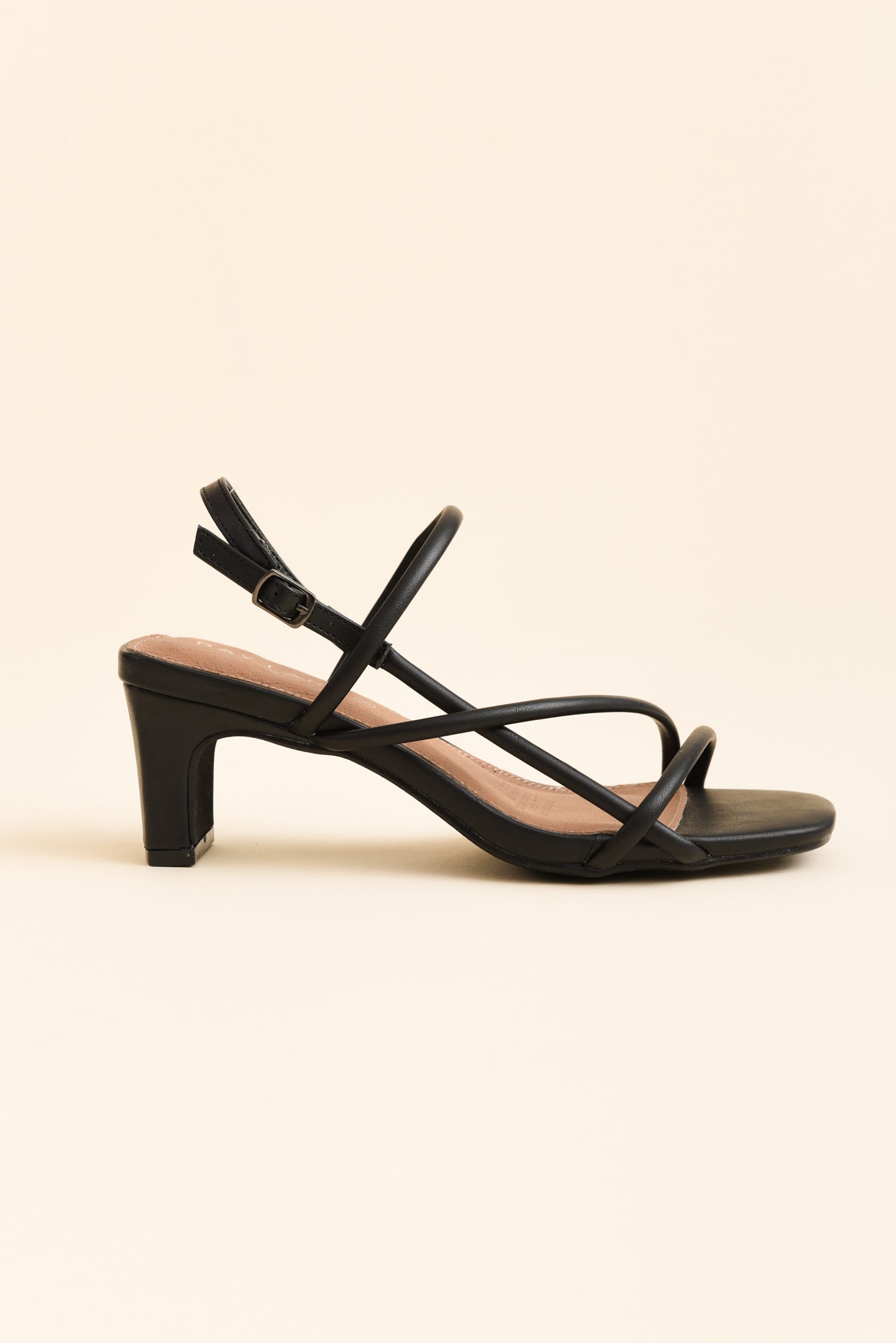 Krystal Black Crossover Heel