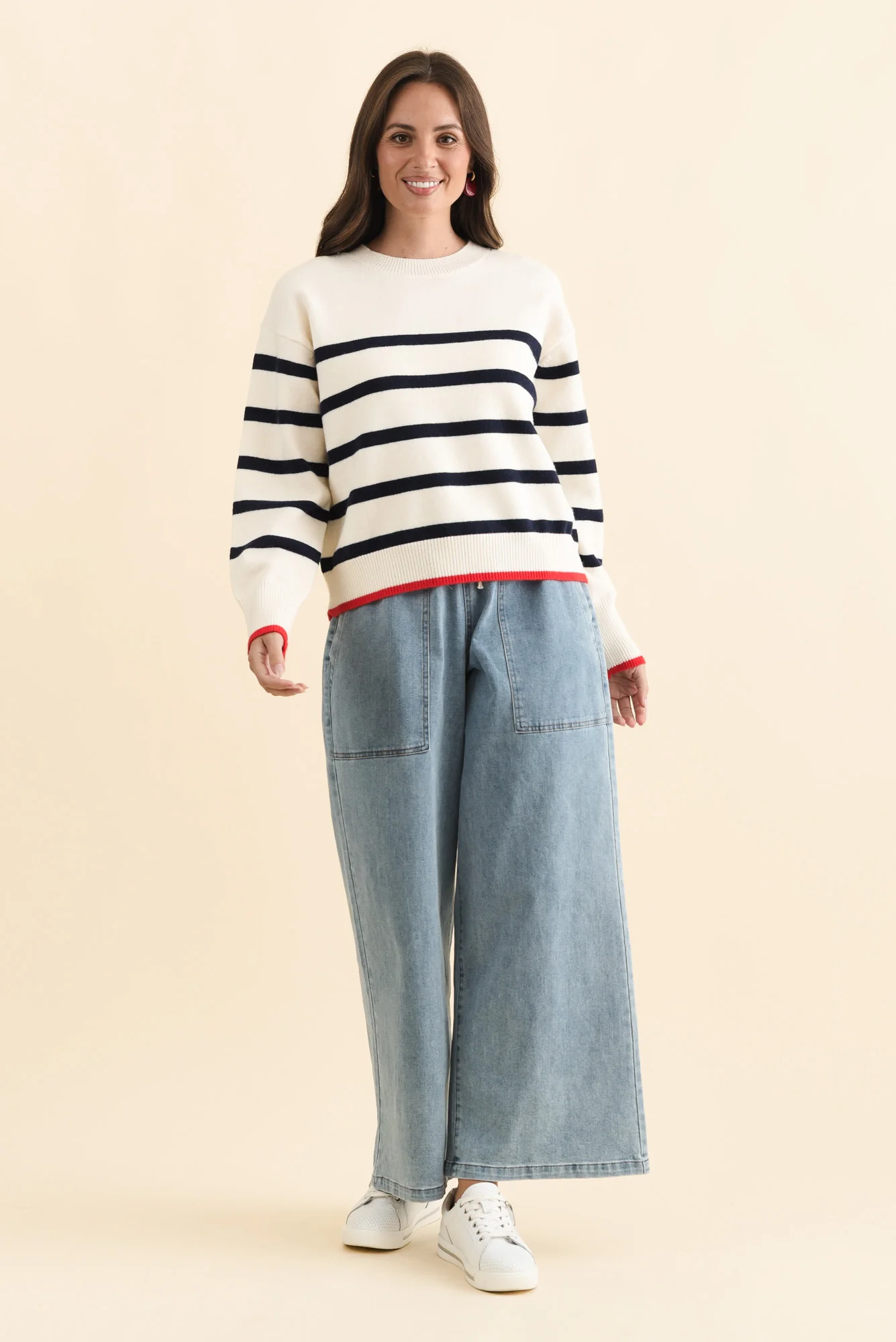 Leonie Navy Stripe Knit Sweater - Image 6