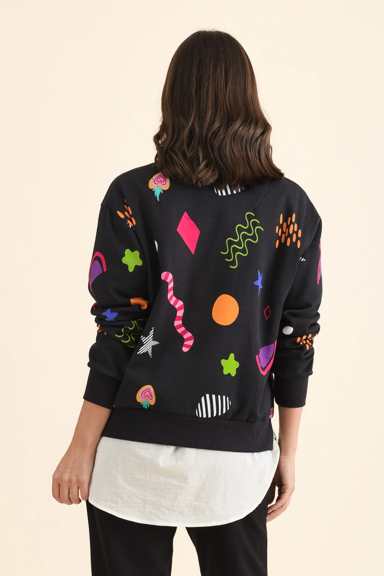 Licorice Galaxy Navy Cotton Sweatshirt - Image 4