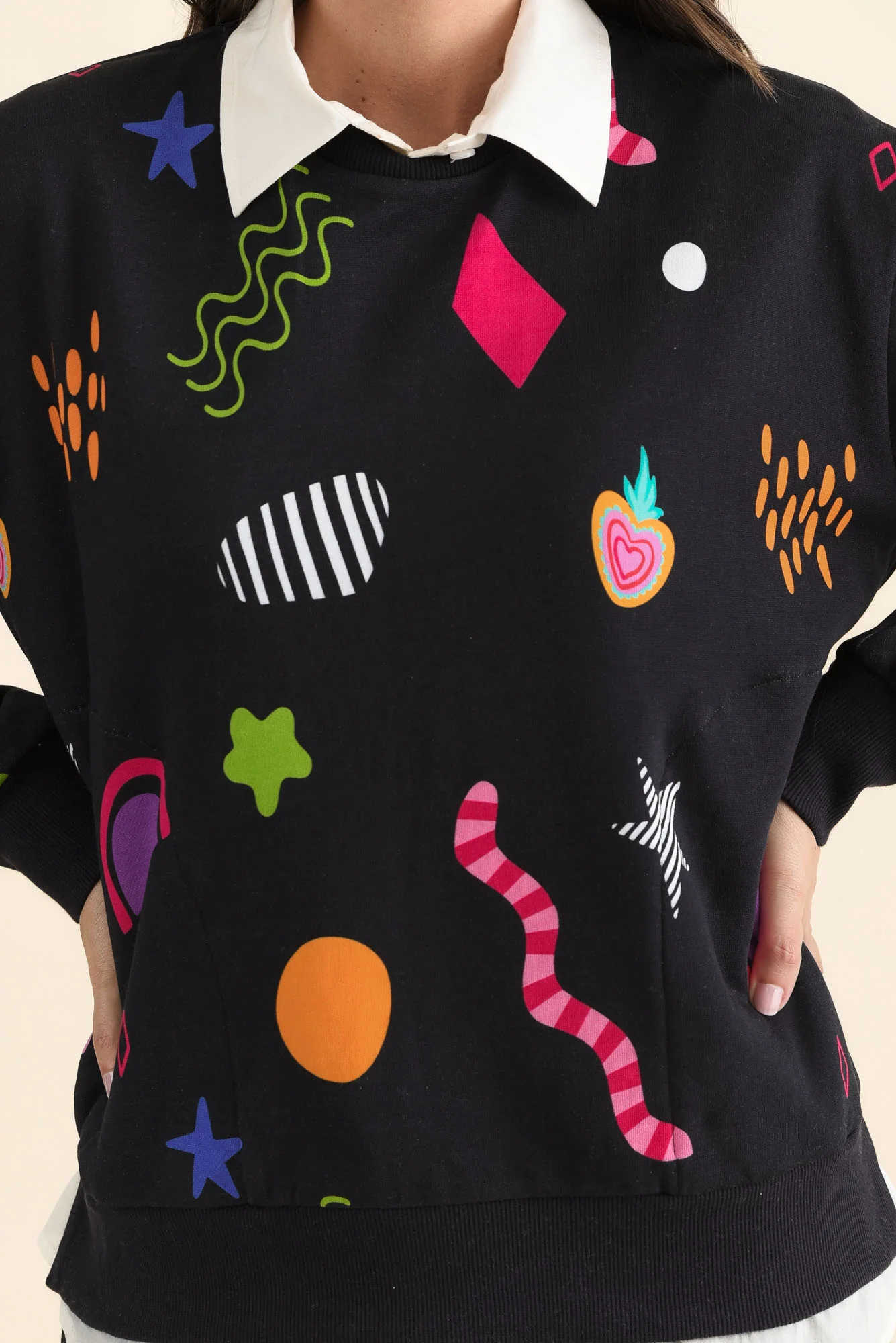 Licorice Galaxy Navy Cotton Sweatshirt - Image 5