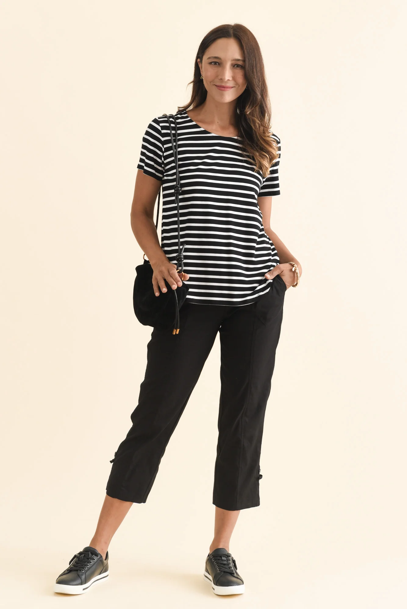 Lindsay Black 7/8 Cargo Pants - Image 2