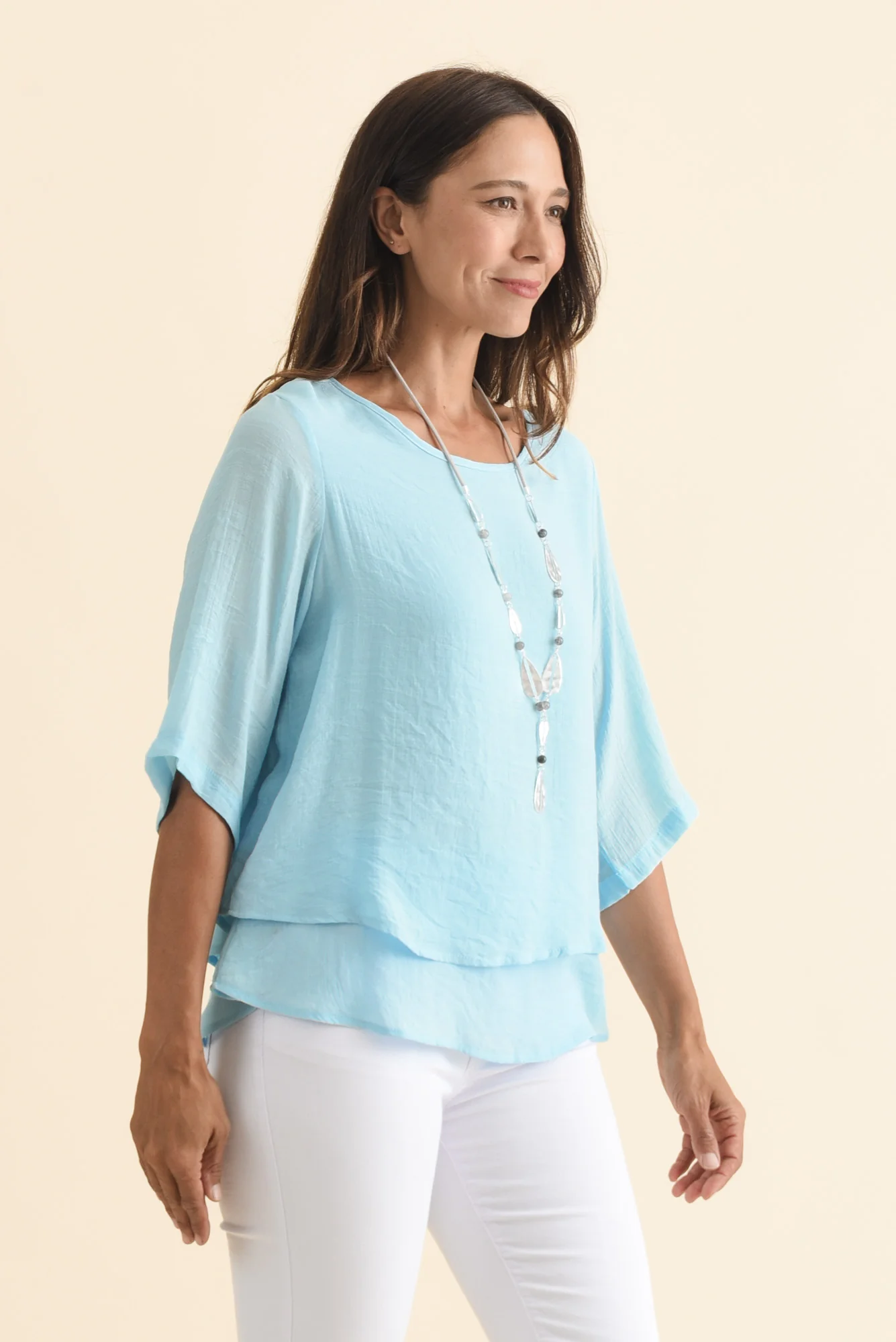 Liora Blue Layered Top - Image 4