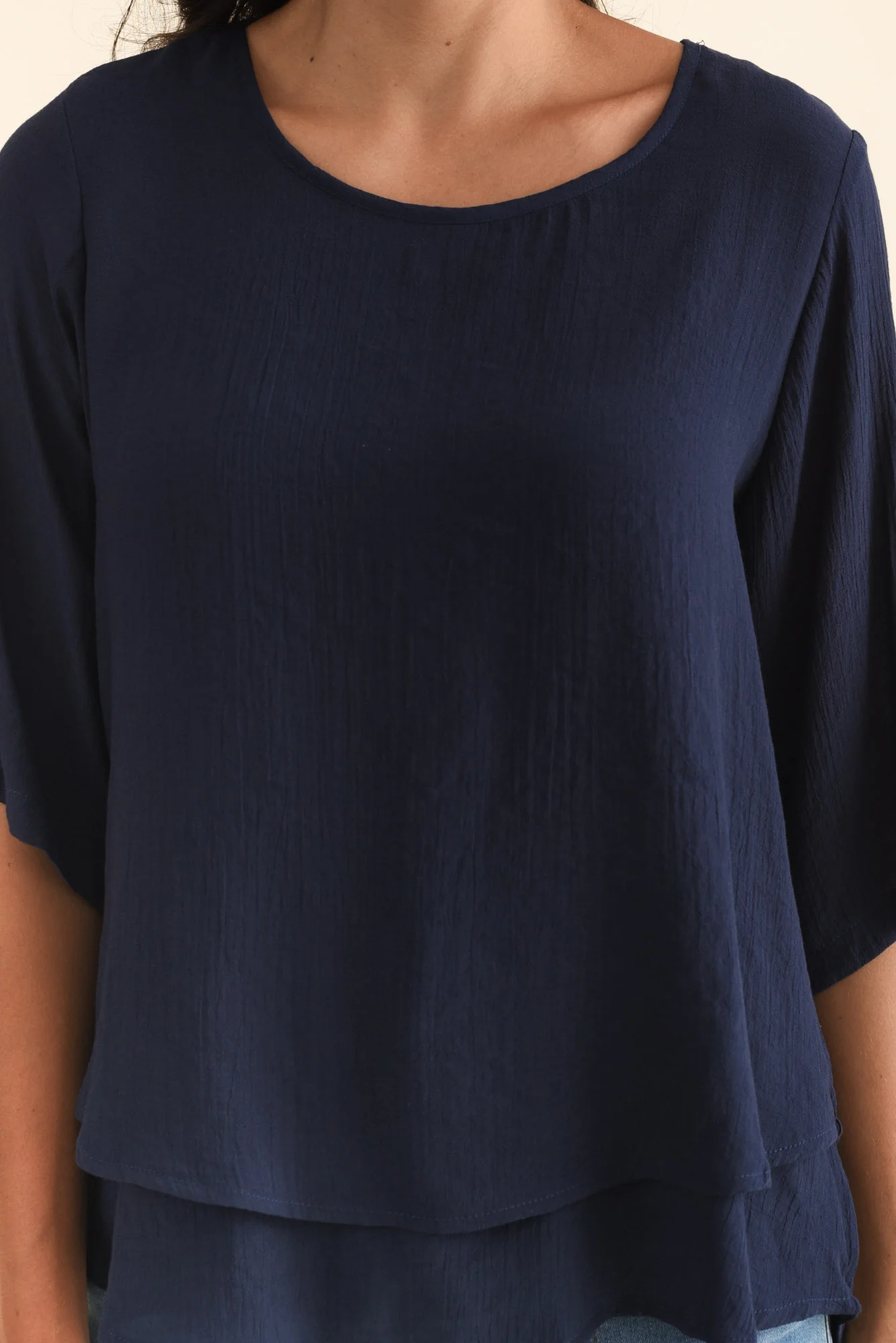 Liora Navy Layered Top - Image 6