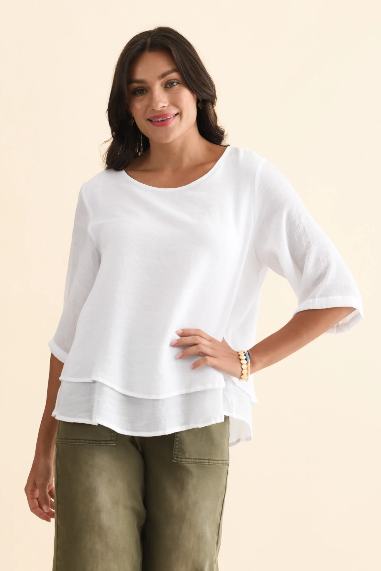 Liora White Layered Top - Image 3