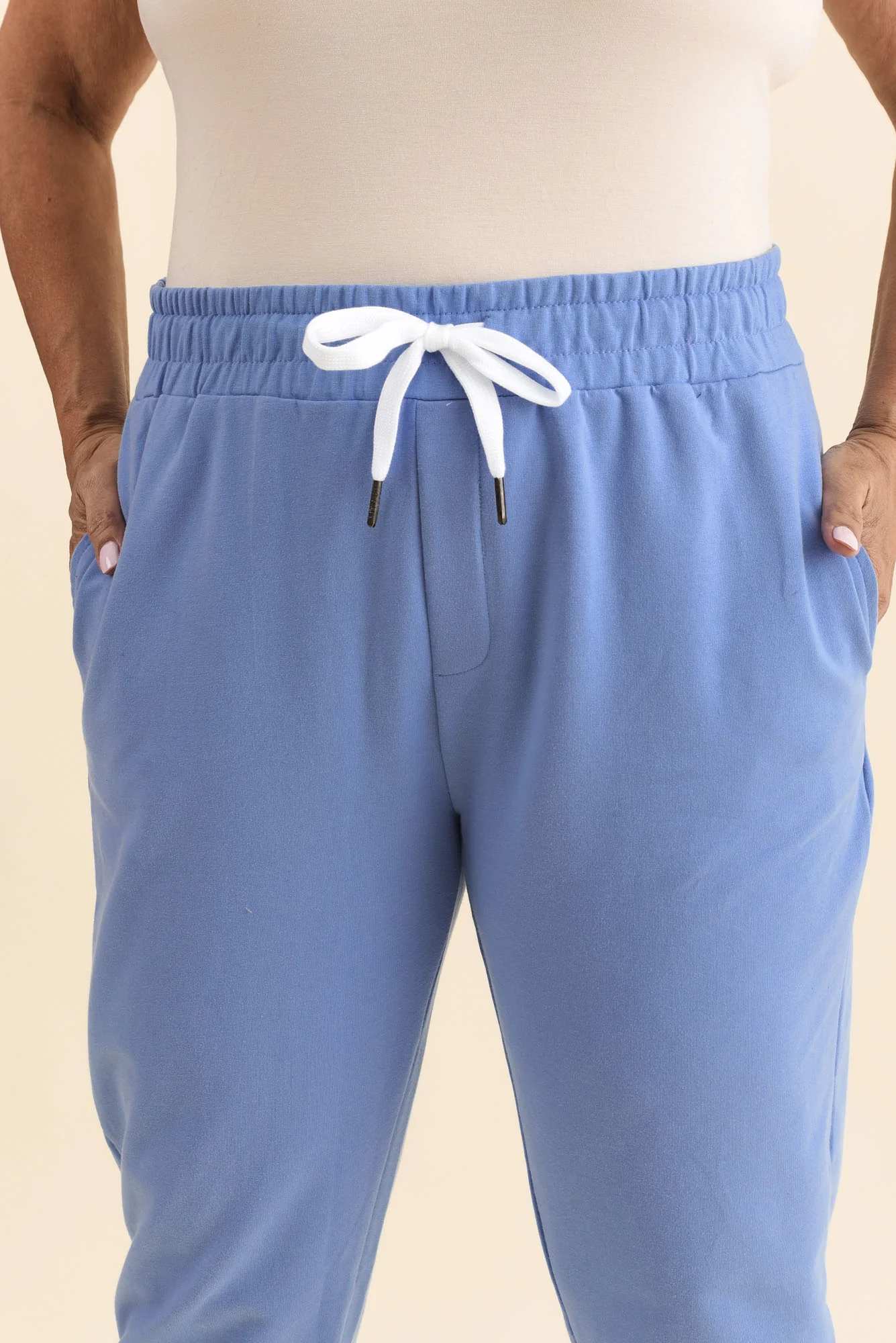 Lobby Blue Cotton Relaxed Sweatpants - Image 5